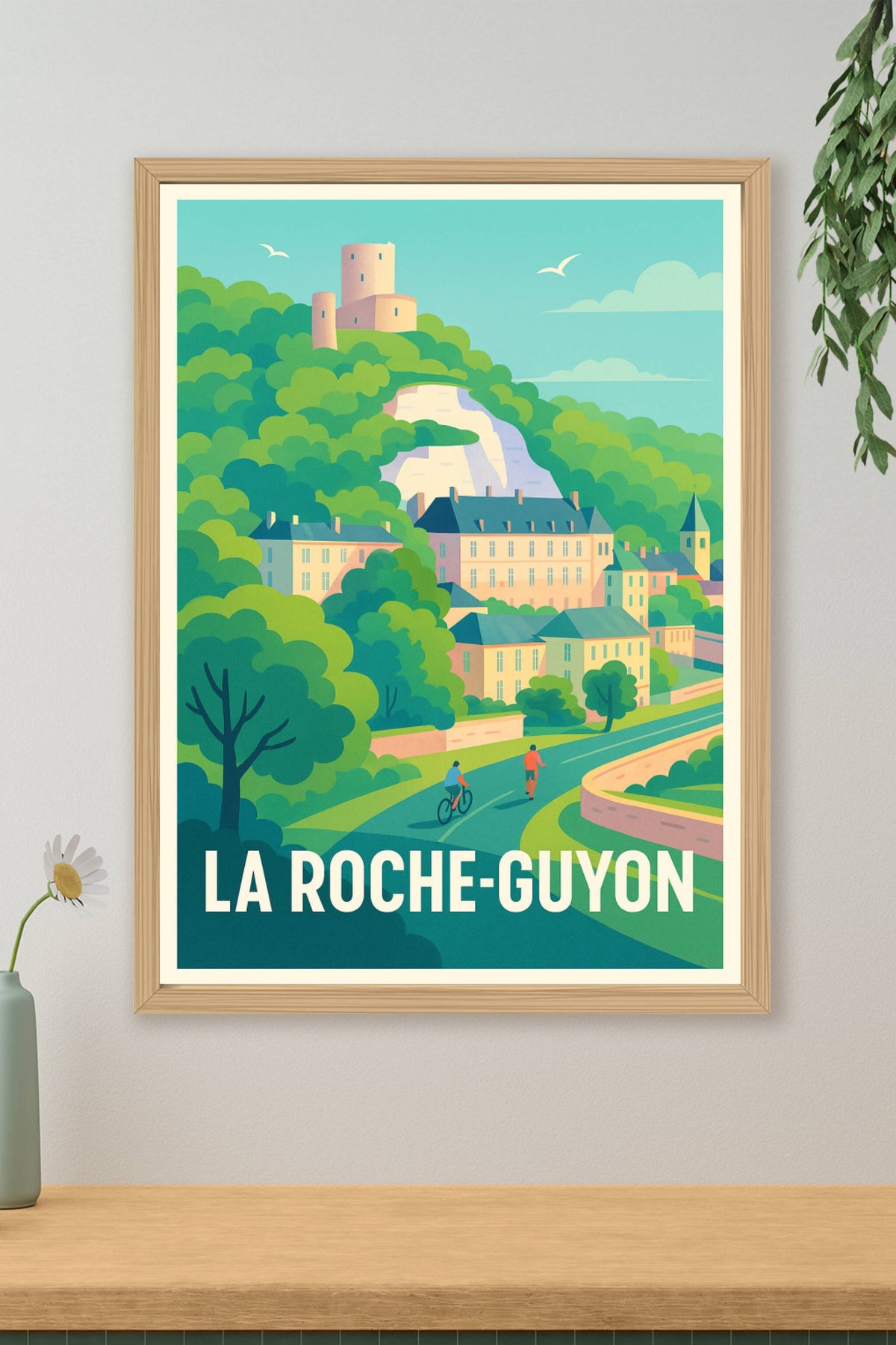 Affiche La Roche-Guyon — Charme bucolique au fil de la Seine · poster d'art de La Roche-Guyon