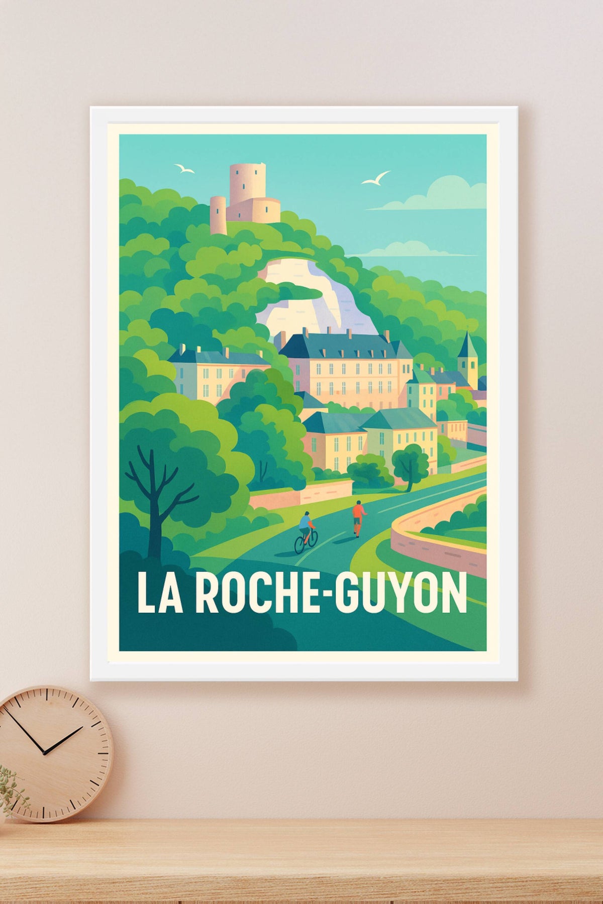 Affiche La Roche-Guyon — Charme bucolique au fil de la Seine · poster d'art de La Roche-Guyon