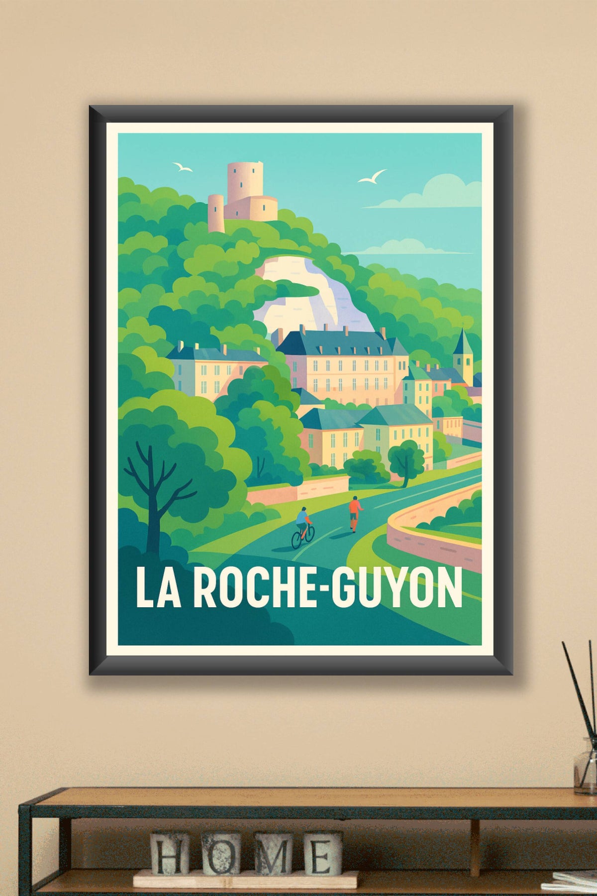 Affiche La Roche-Guyon — Charme bucolique au fil de la Seine · poster d'art de La Roche-Guyon