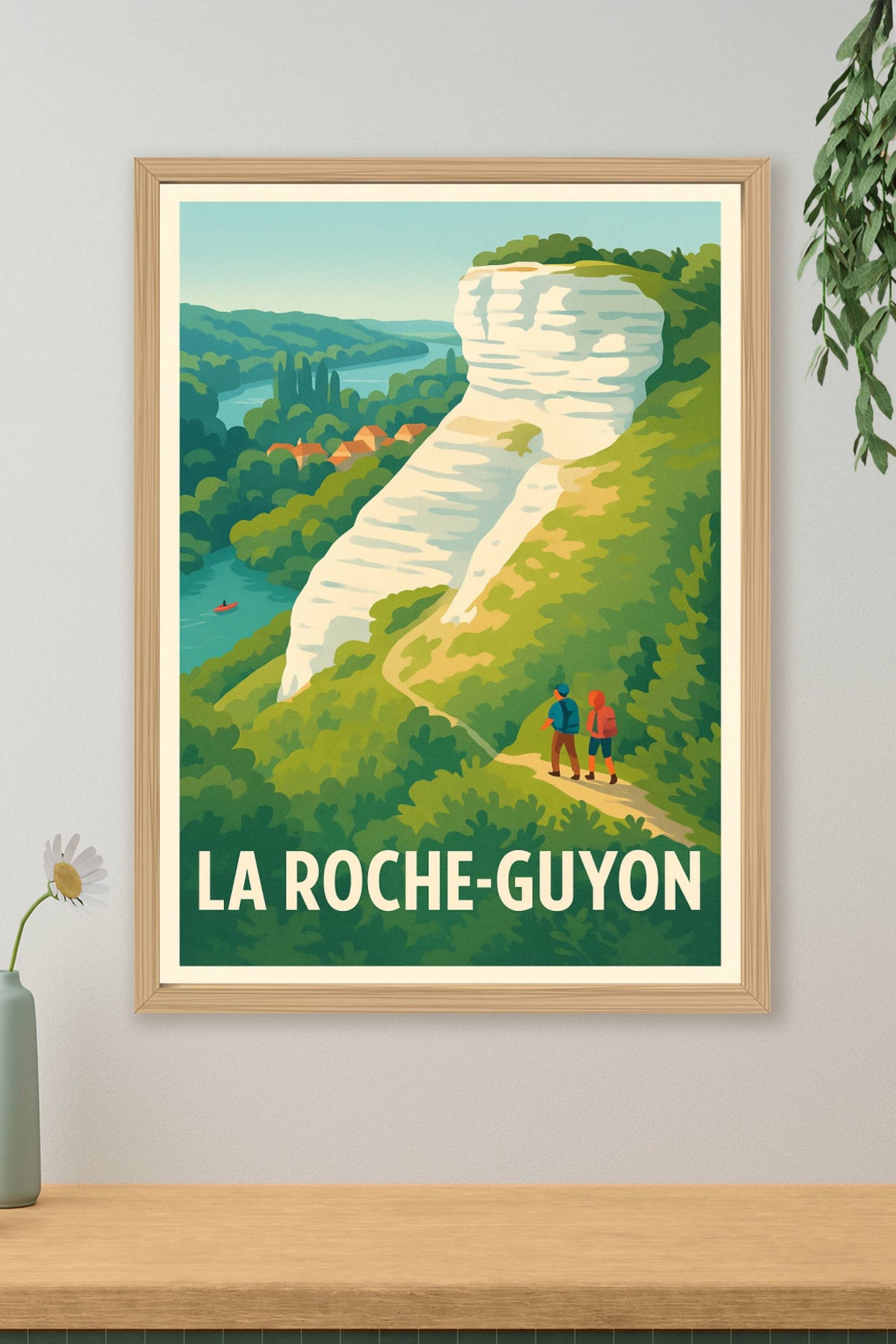 Affiche La Roche-Guyon — Évasion nature et panorama exceptionnel · poster d'art de La Roche-Guyon