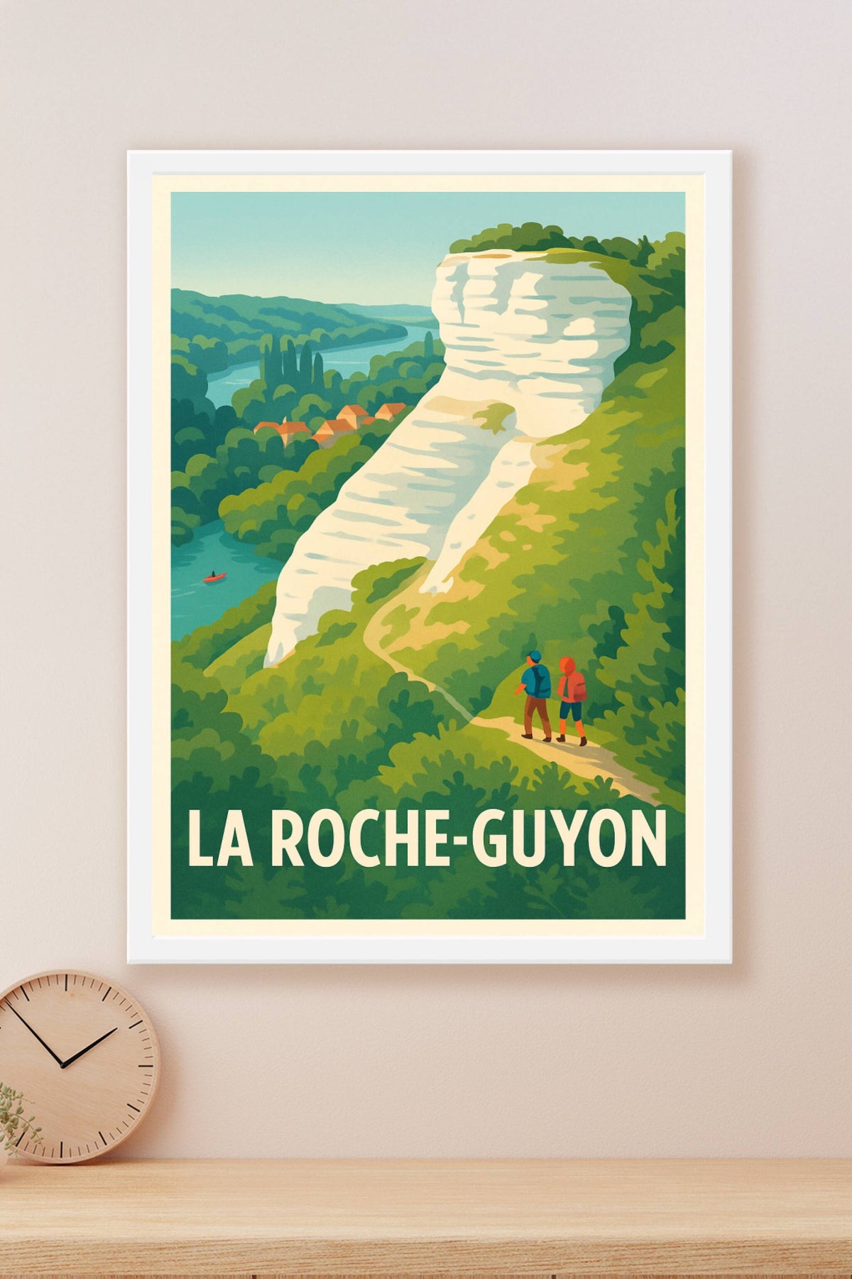 Affiche La Roche-Guyon — Évasion nature et panorama exceptionnel · poster d'art de La Roche-Guyon