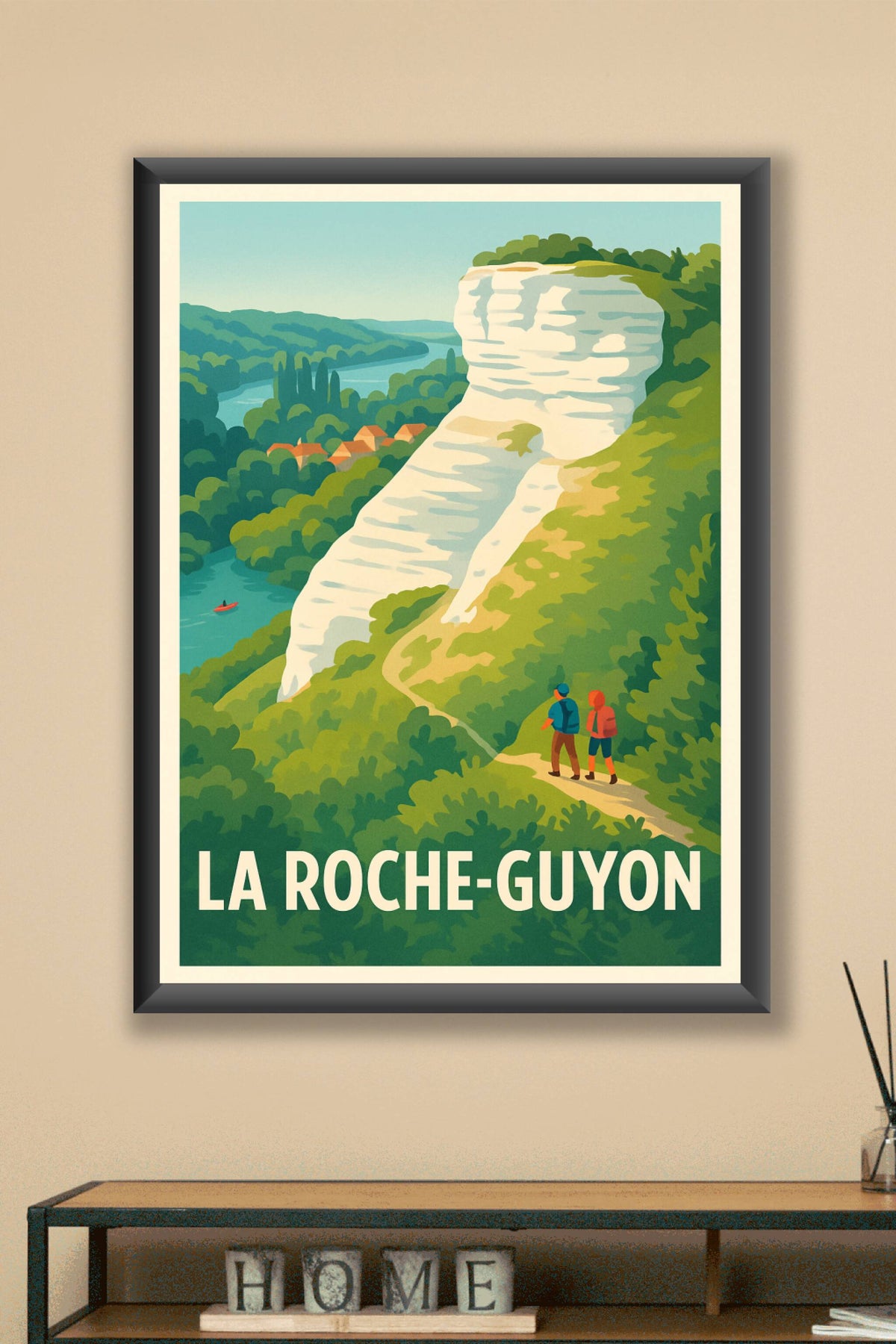 Affiche La Roche-Guyon — Évasion nature et panorama exceptionnel · poster d'art de La Roche-Guyon