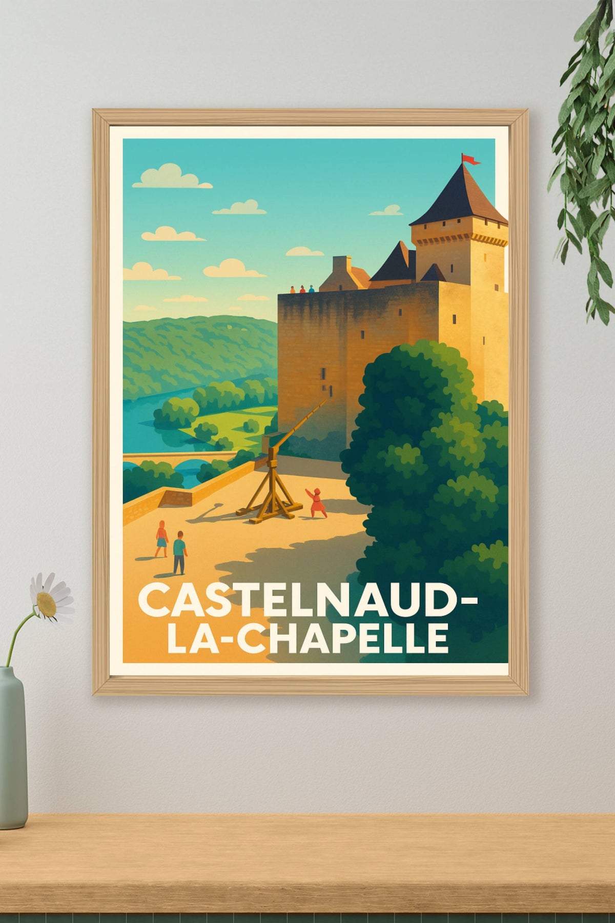 Affiche Castelnaud-la-Chapelle — Voyage au cœur du Moyen Âge · poster d'art de Castelnaud-la-Chapelle