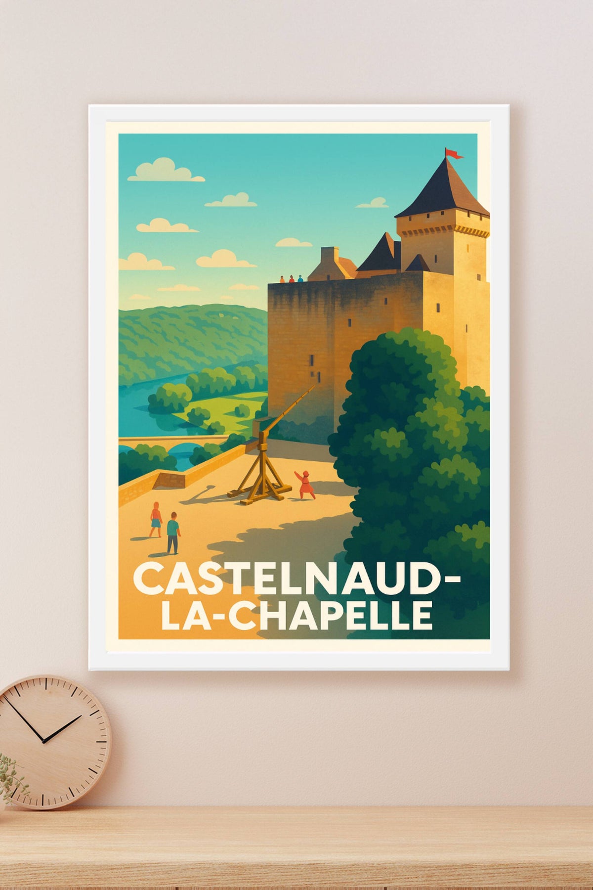 Affiche Castelnaud-la-Chapelle — Voyage au cœur du Moyen Âge · poster d'art de Castelnaud-la-Chapelle