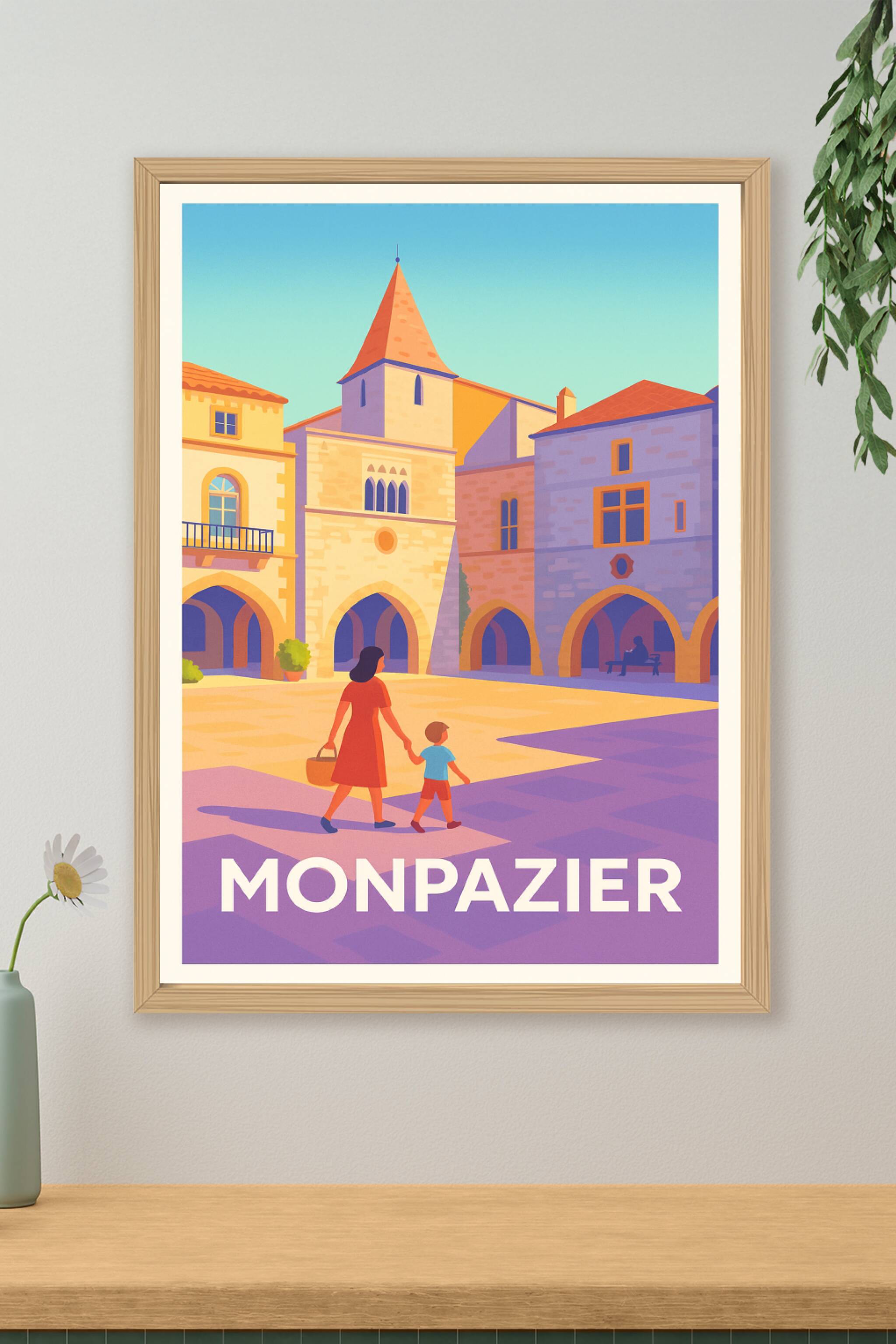 Affiche de Monpazier - Balade en cœur de bastide