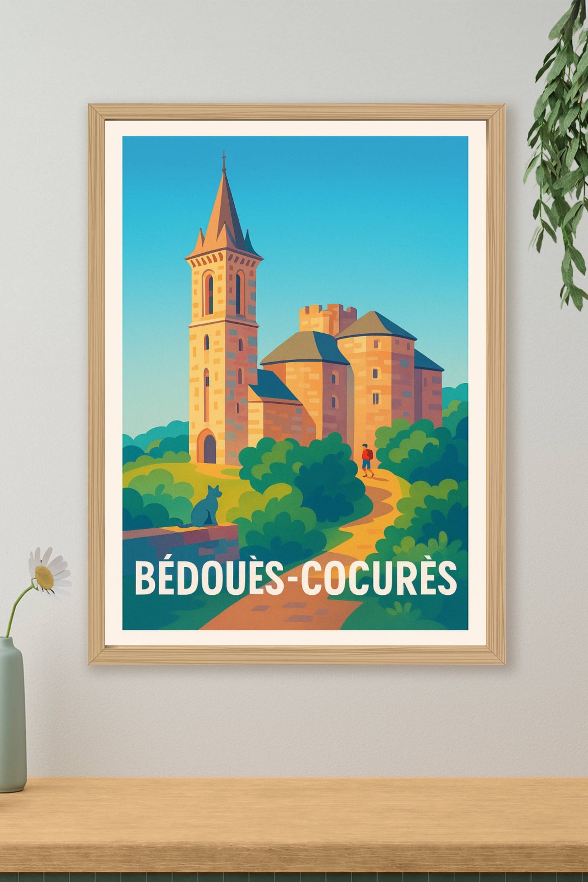 Affiche Bédouès-Cocurès — Charme médiéval et nature préservée · poster d'art de Bédouès-Cocurès
