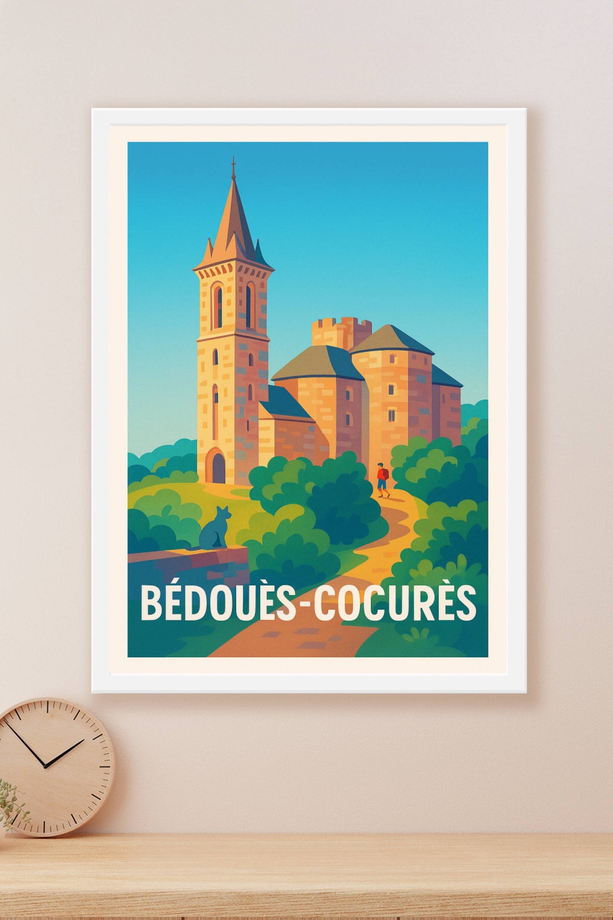 Affiche Bédouès-Cocurès — Charme médiéval et nature préservée · poster d'art de Bédouès-Cocurès
