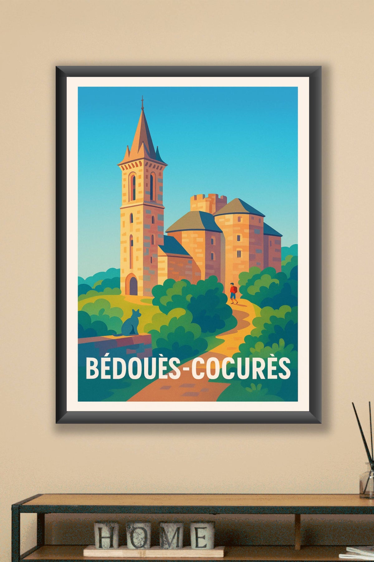 Affiche Bédouès-Cocurès — Charme médiéval et nature préservée · poster d'art de Bédouès-Cocurès