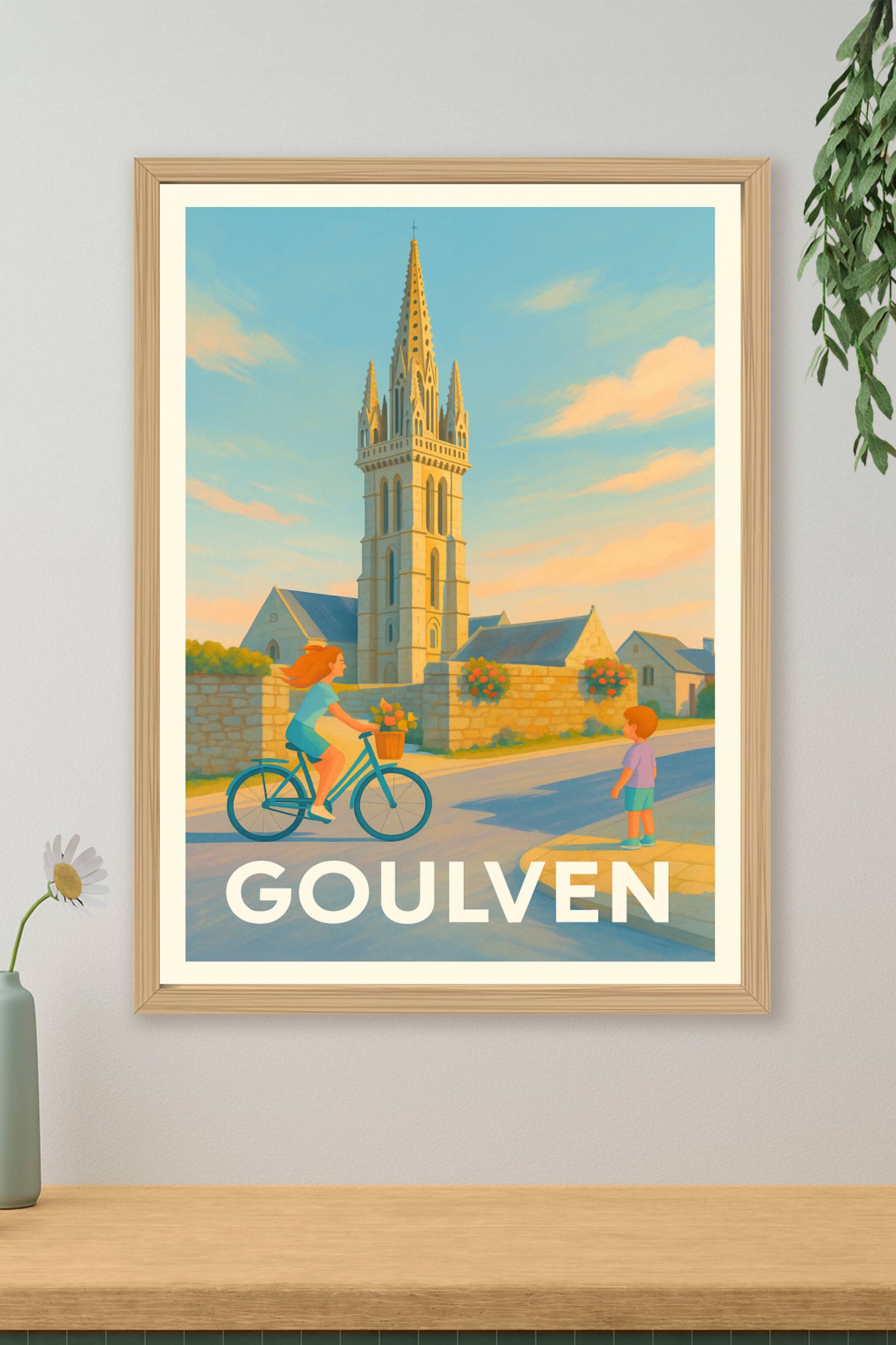 Affiche de Goulven - Charme et douceur bretons au fil du temps