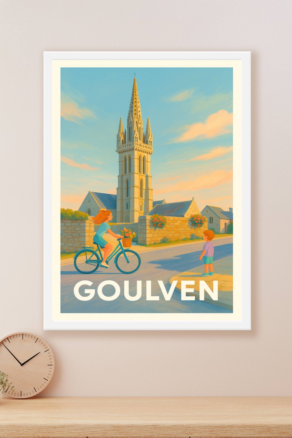 Affiche Goulven — Charme et douceur bretons au fil du temps · poster d'art de Goulven