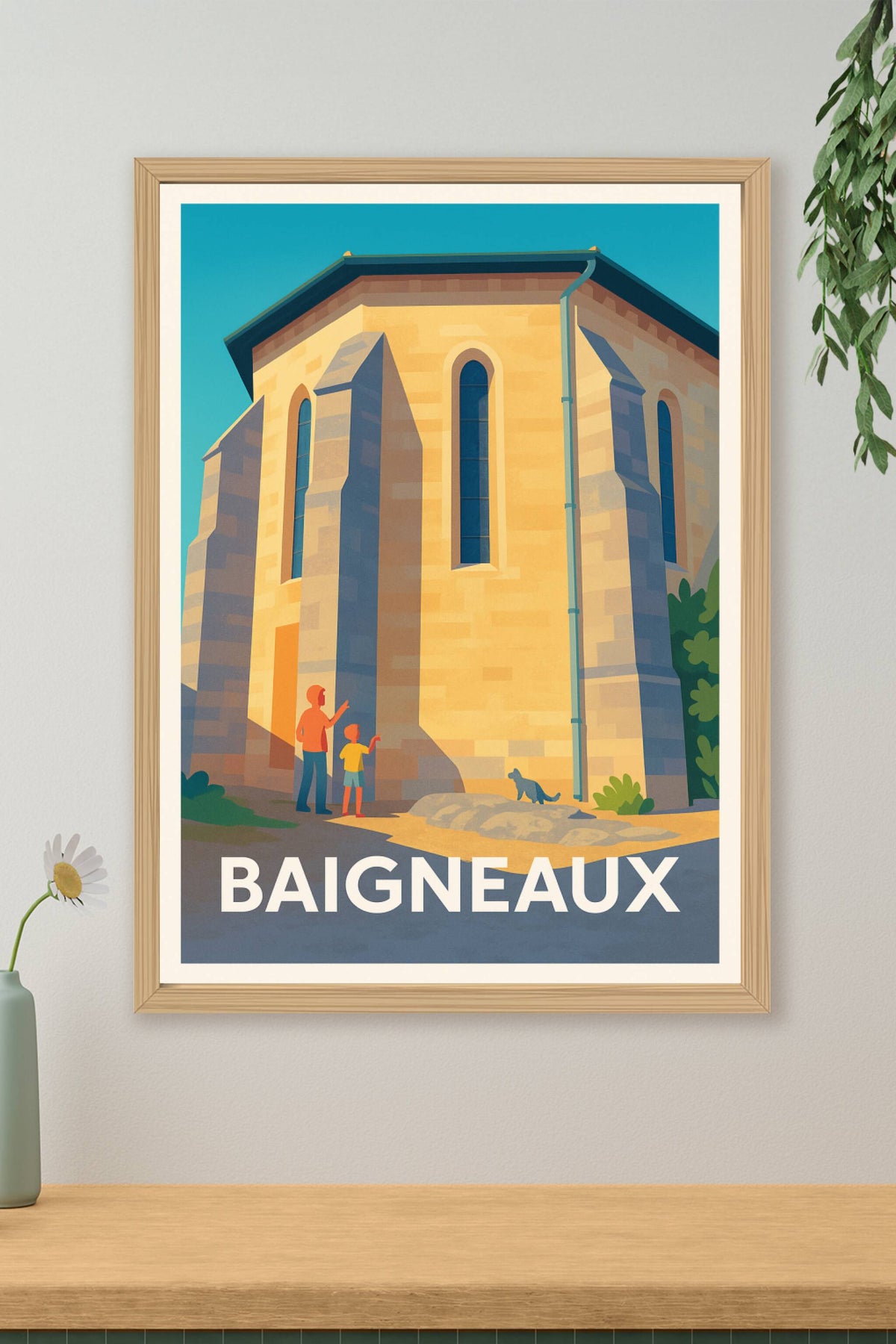 Affiche Baigneaux — Une découverte architecturale en famille · poster d'art de Baigneaux