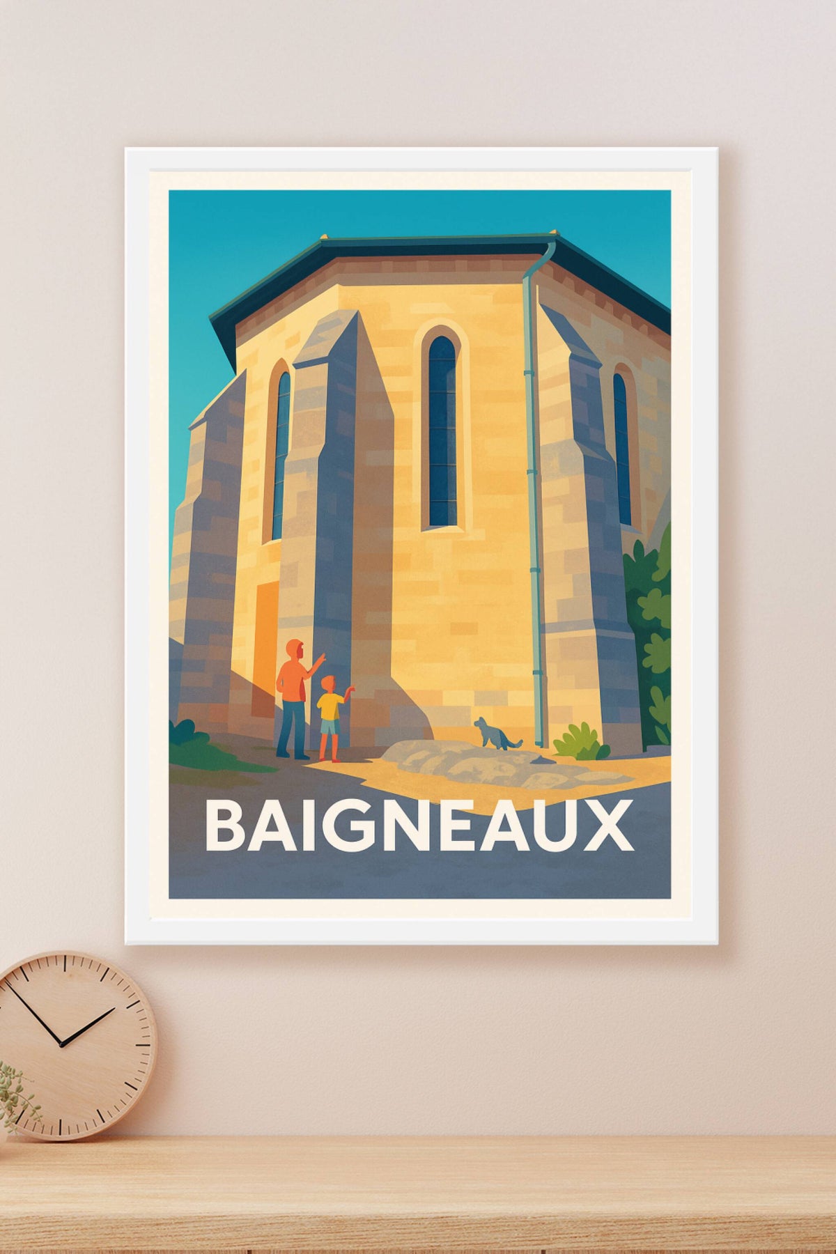 Affiche Baigneaux — Une découverte architecturale en famille · poster d'art de Baigneaux