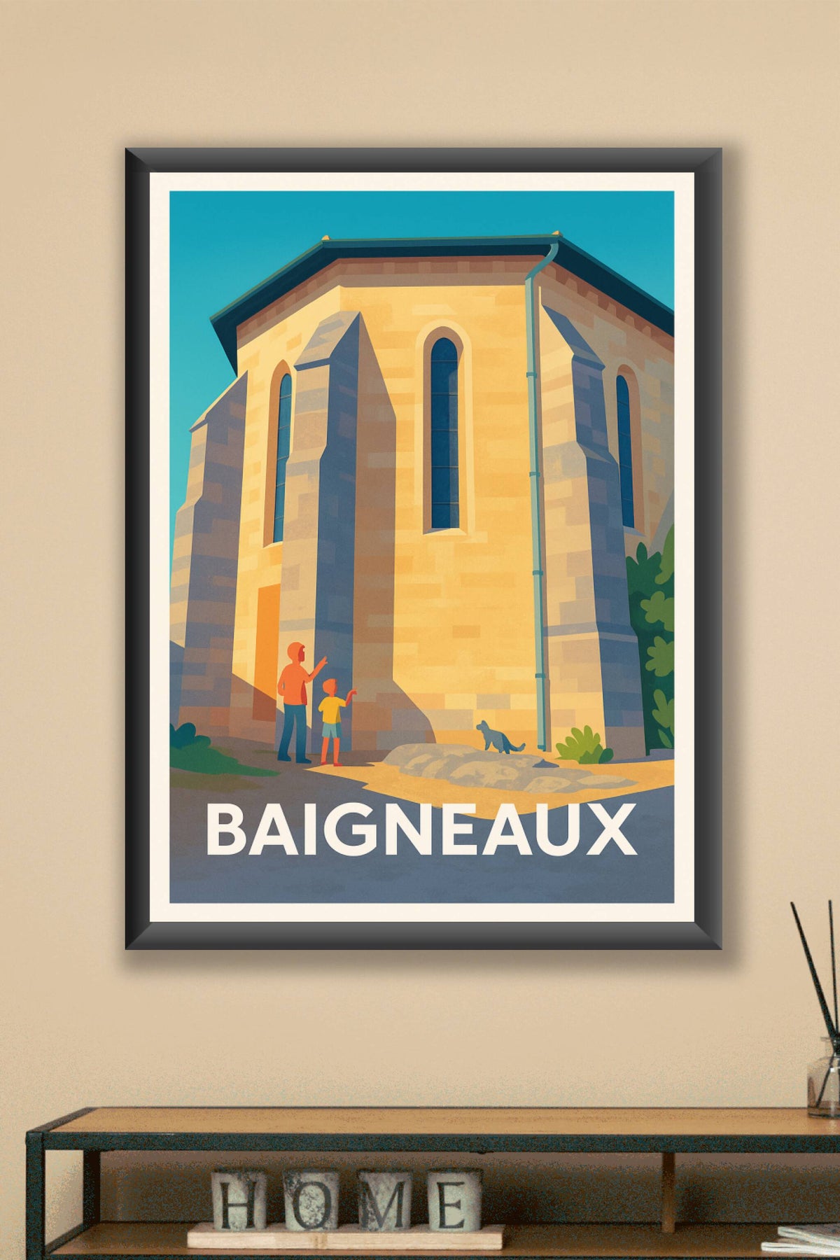 Affiche Baigneaux — Une découverte architecturale en famille · poster d'art de Baigneaux