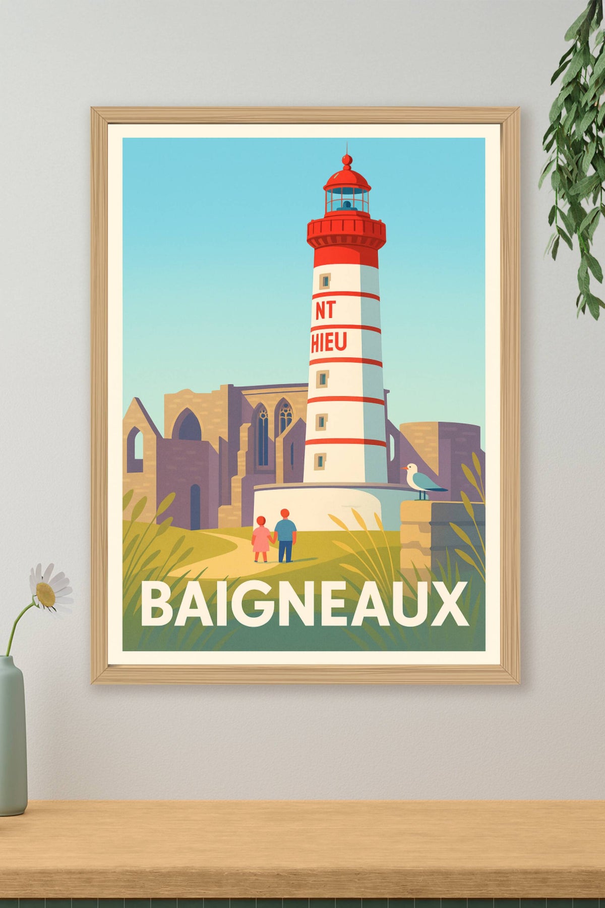 Affiche Baigneaux — Charme côtier et patrimoine lumineux · poster d'art de Baigneaux