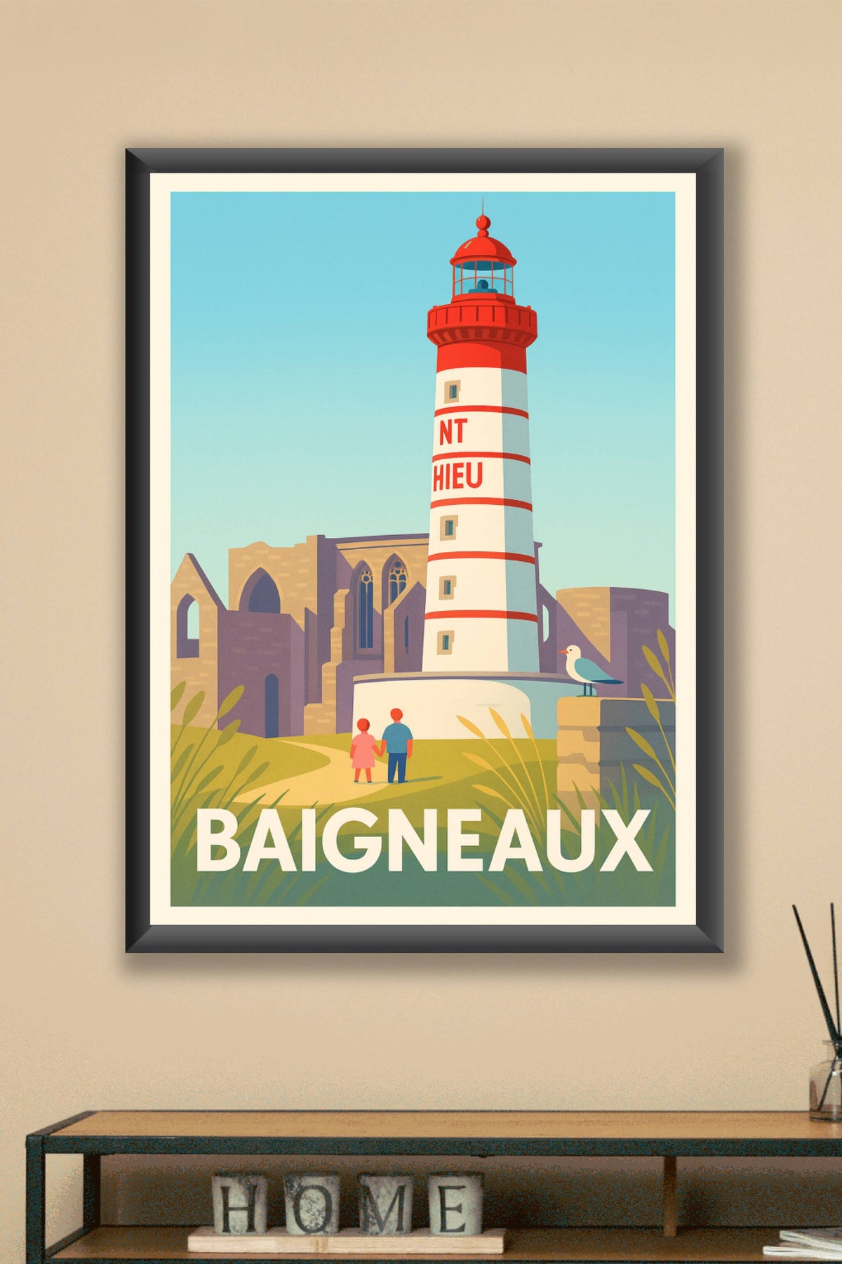 Affiche Baigneaux — Charme côtier et patrimoine lumineux · poster d'art de Baigneaux