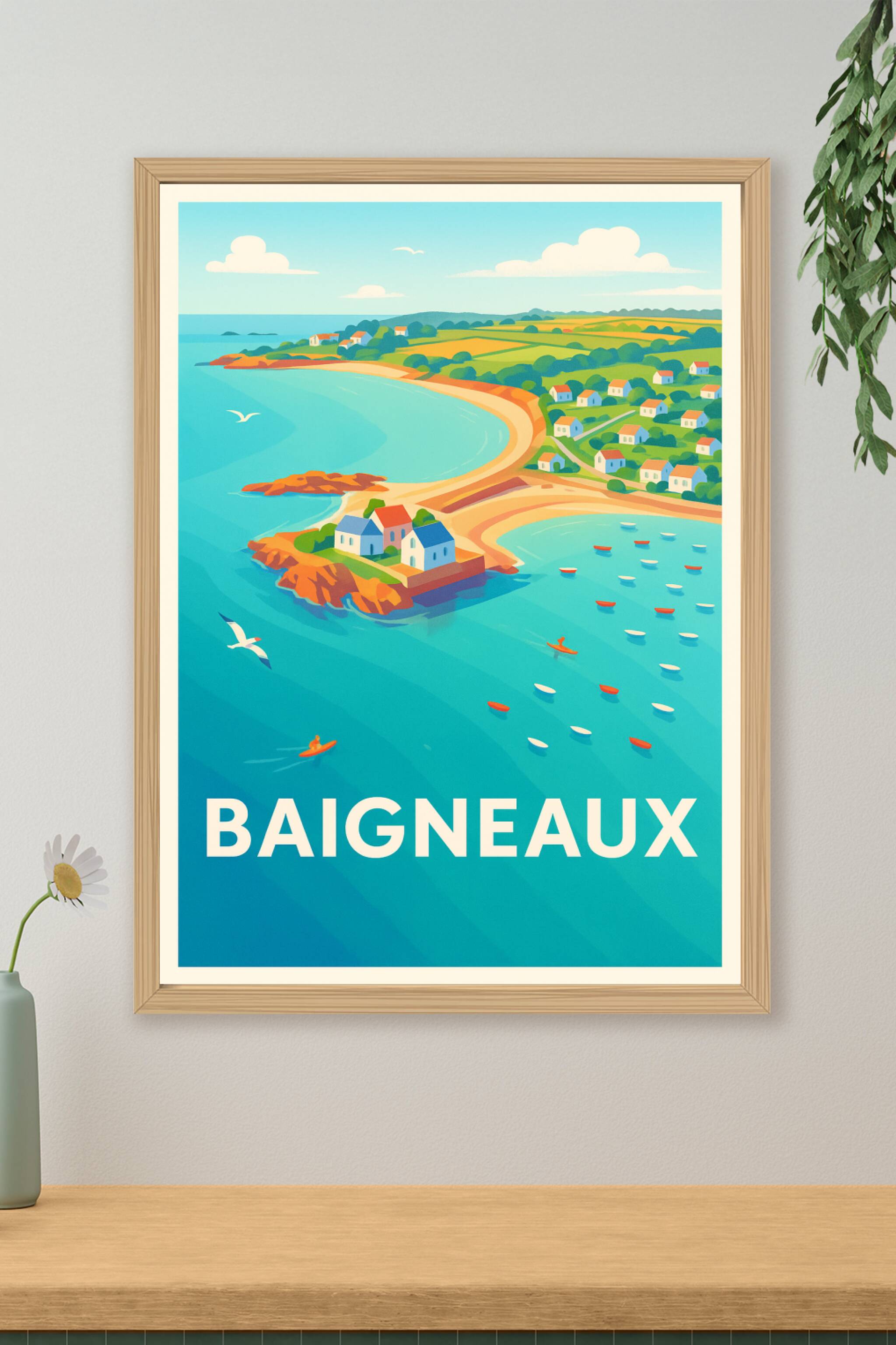 Affiche de Baigneaux - Évasion côtière ensoleillée