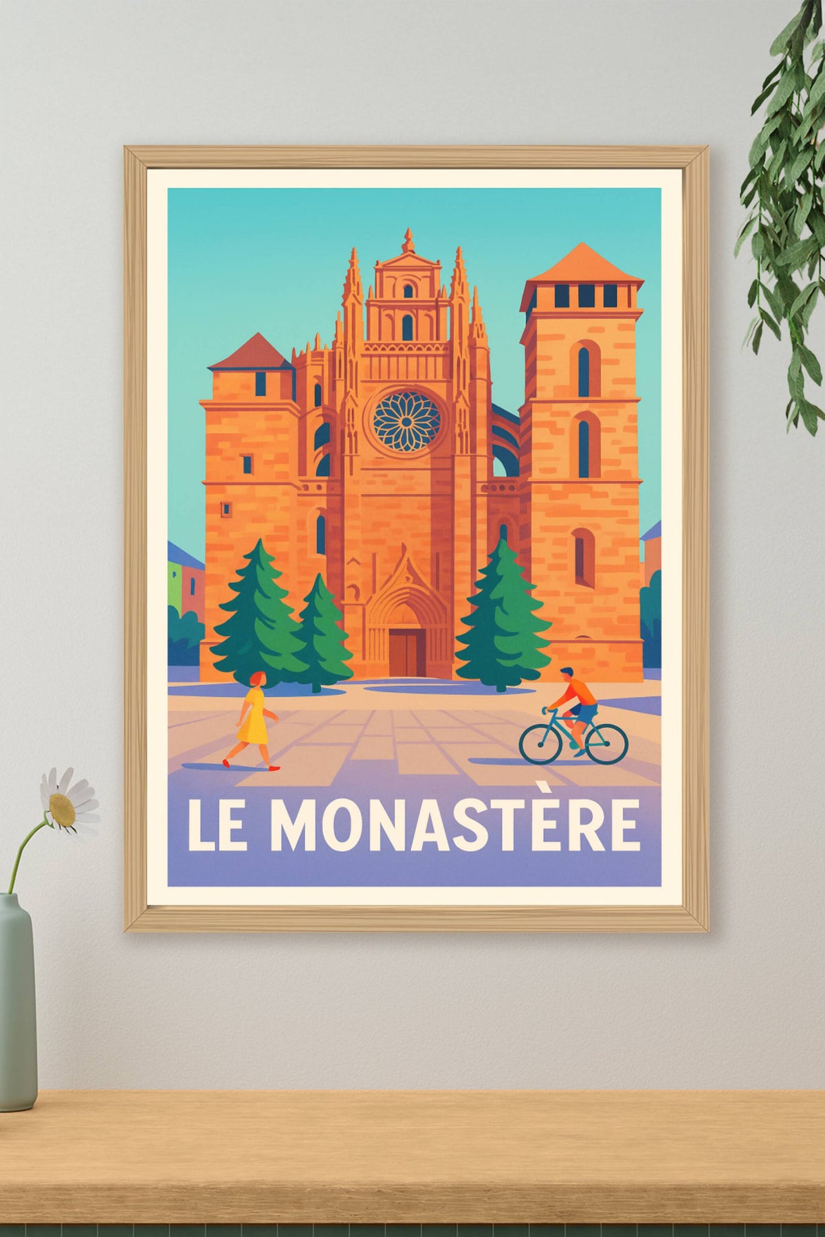 Affiche Le Monastère — Charme historique et douceur de vivre · poster d'art de Le Monastère