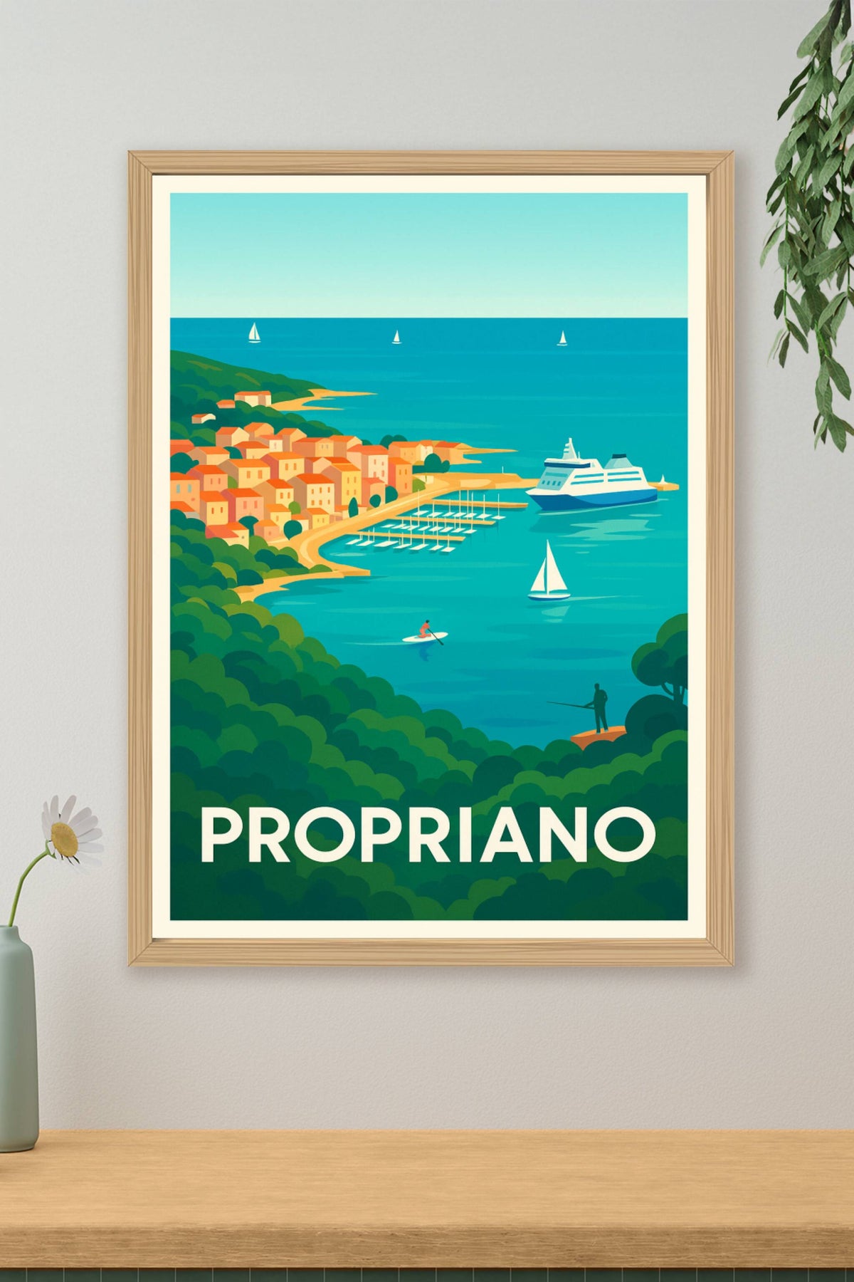 Affiche Propriano — Évasion méditerranéenne entre mer et nature · poster d'art de Propriano