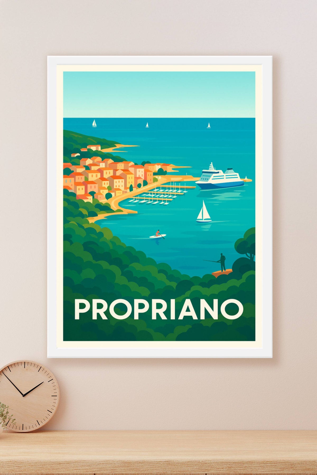 Affiche Propriano — Évasion méditerranéenne entre mer et nature · poster d'art de Propriano