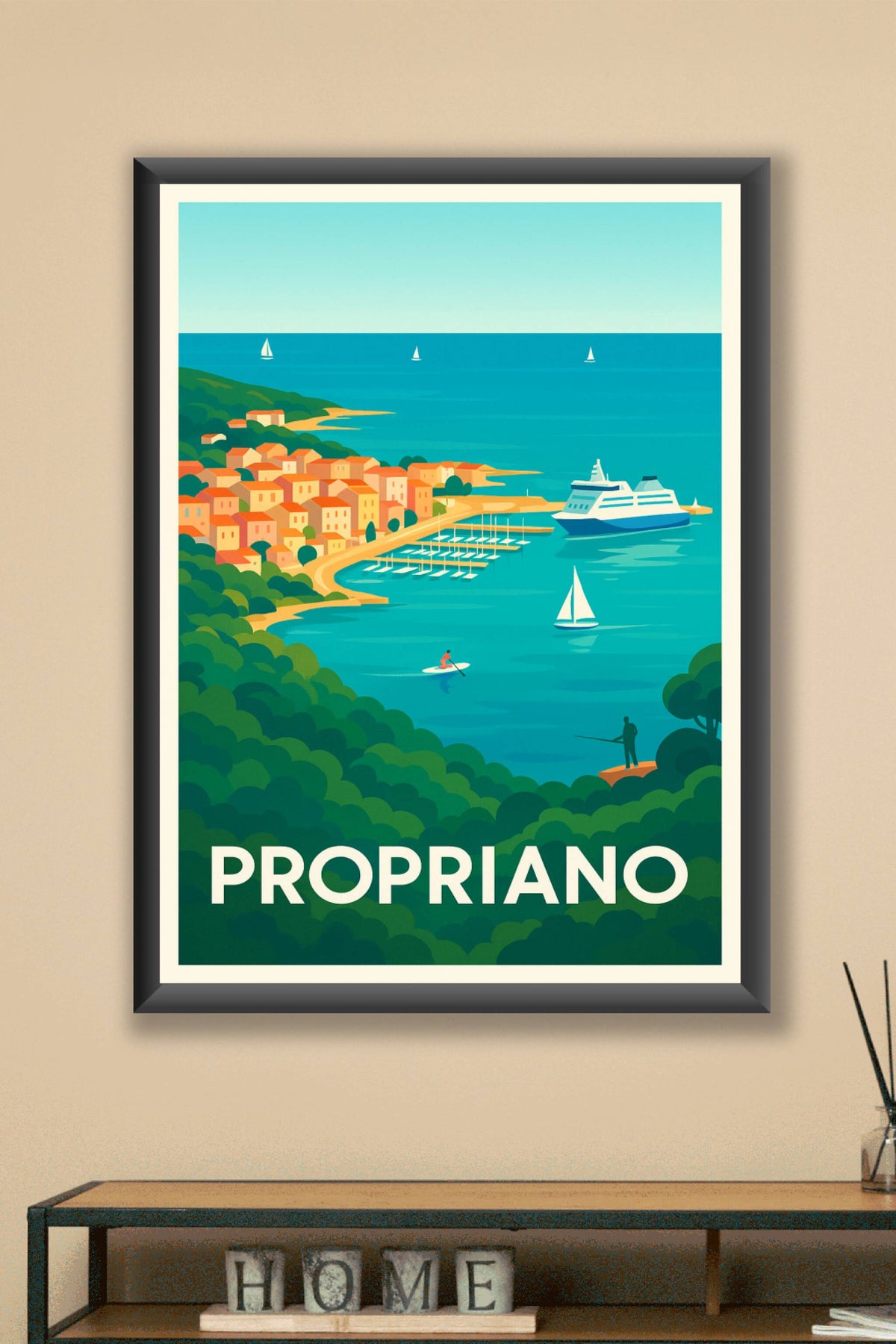 Affiche Propriano — Évasion méditerranéenne entre mer et nature · poster d'art de Propriano