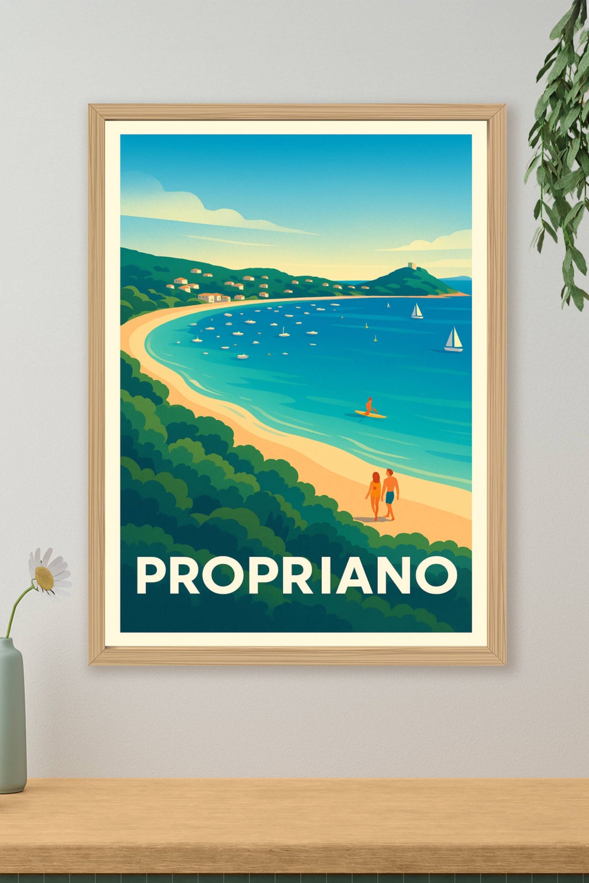 Affiche Propriano — Évasion et douceur corse au bord de l'eau · poster d'art de Propriano