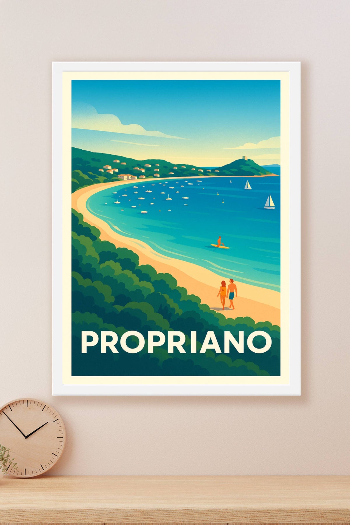 Affiche Propriano — Évasion et douceur corse au bord de l'eau · poster d'art de Propriano