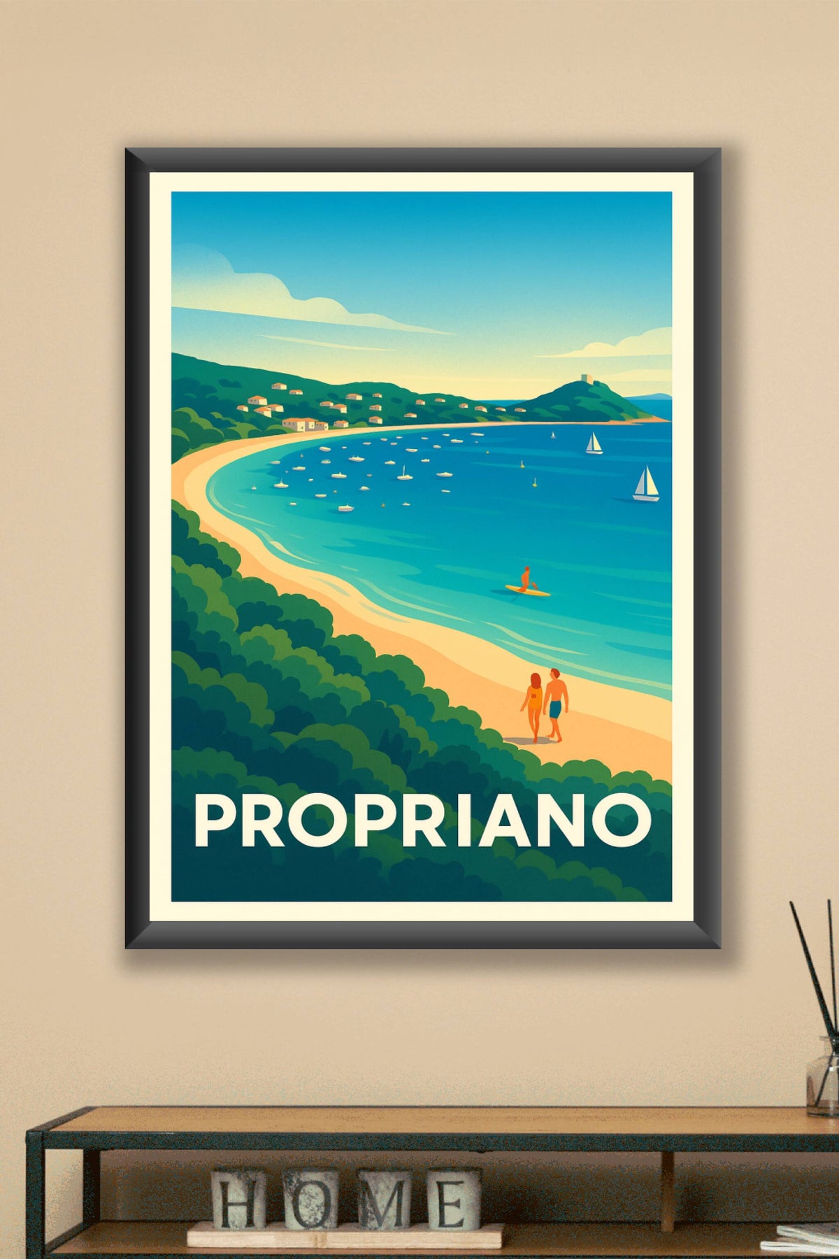 Affiche Propriano — Évasion et douceur corse au bord de l'eau · poster d'art de Propriano