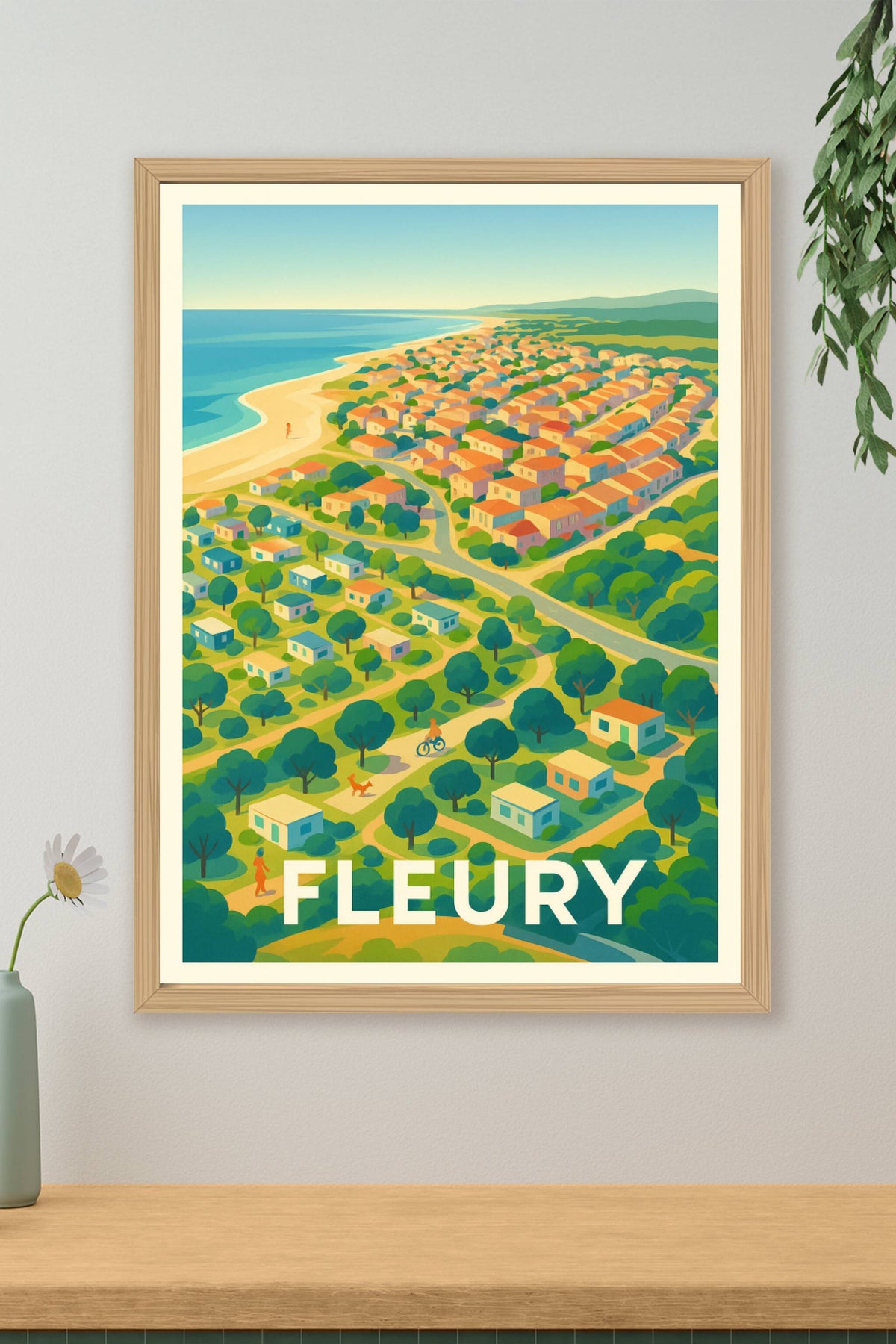 Affiche Fleury — Harmonie entre nature et mer · poster d'art de Fleury