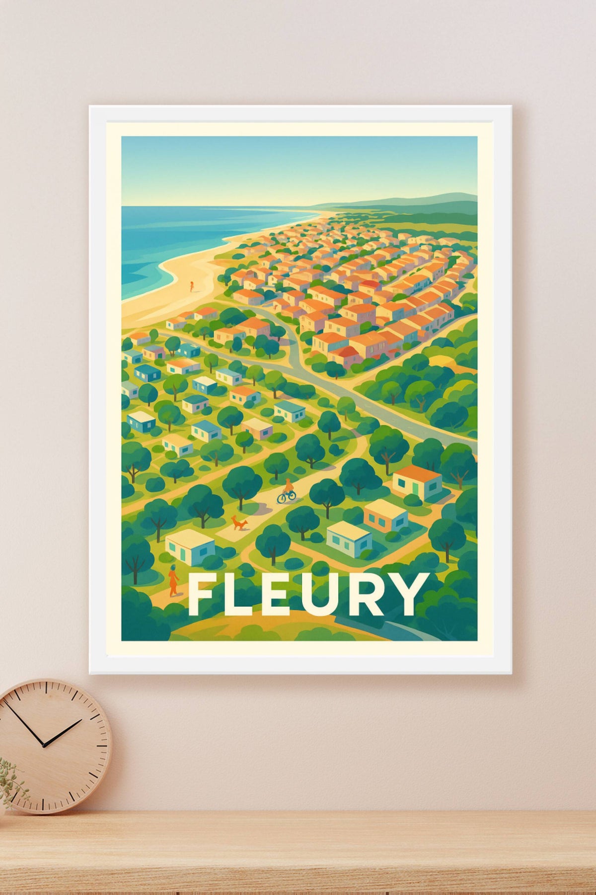 Affiche Fleury — Harmonie entre nature et mer · poster d'art de Fleury