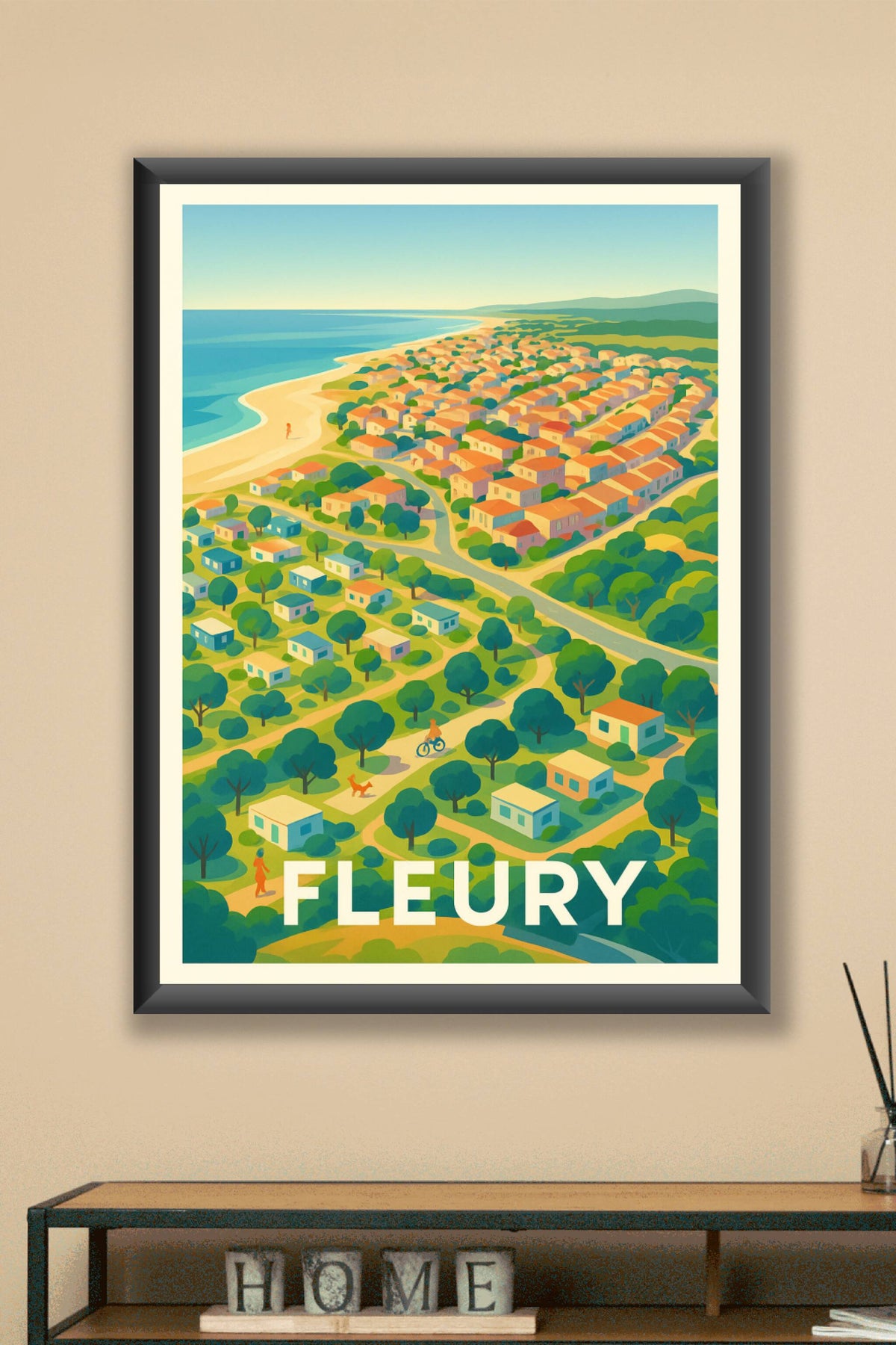 Affiche Fleury — Harmonie entre nature et mer · poster d'art de Fleury