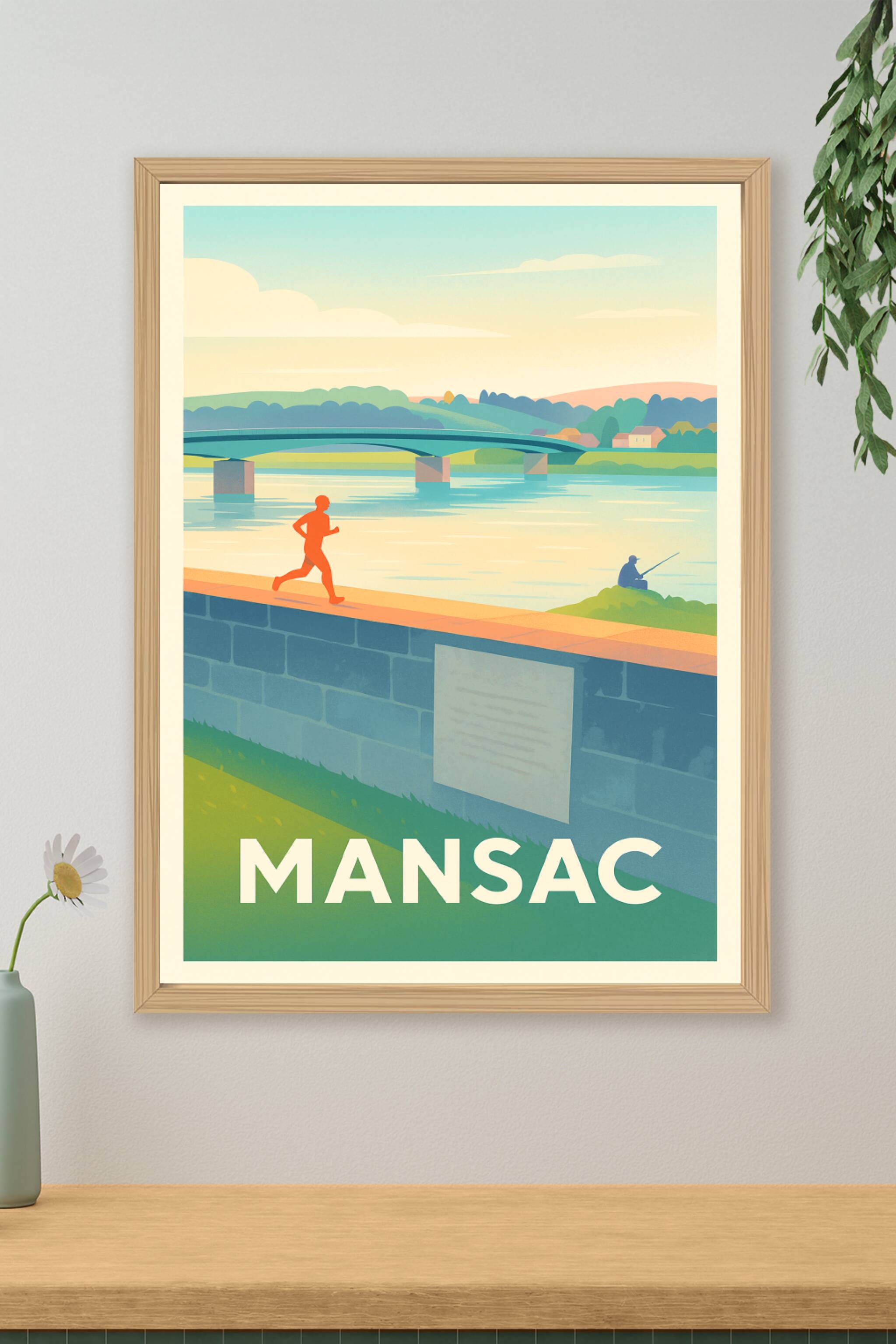Affiche de Mansac - Sérénité au bord de la rivière