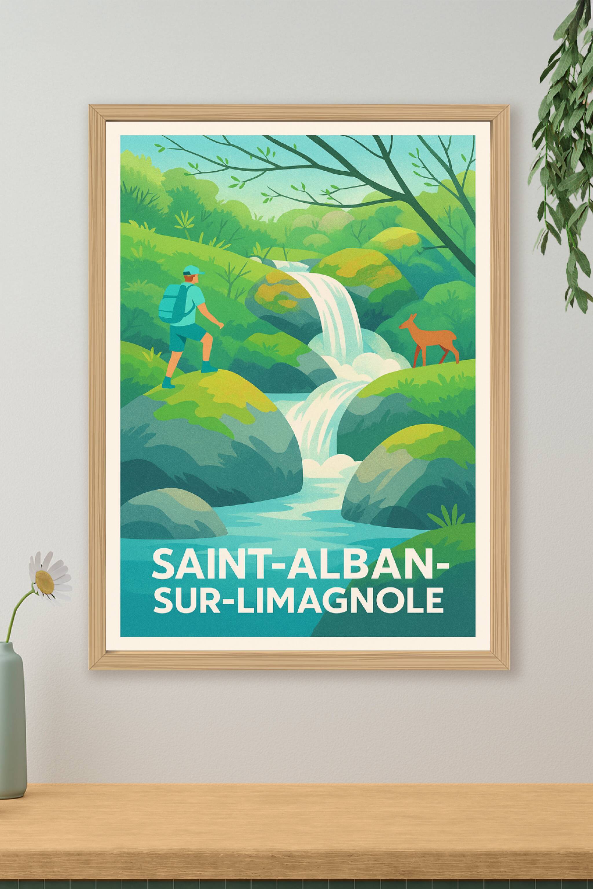 Affiche de Saint-Alban-sur-Limagnole - Évasion Nature & Cascade