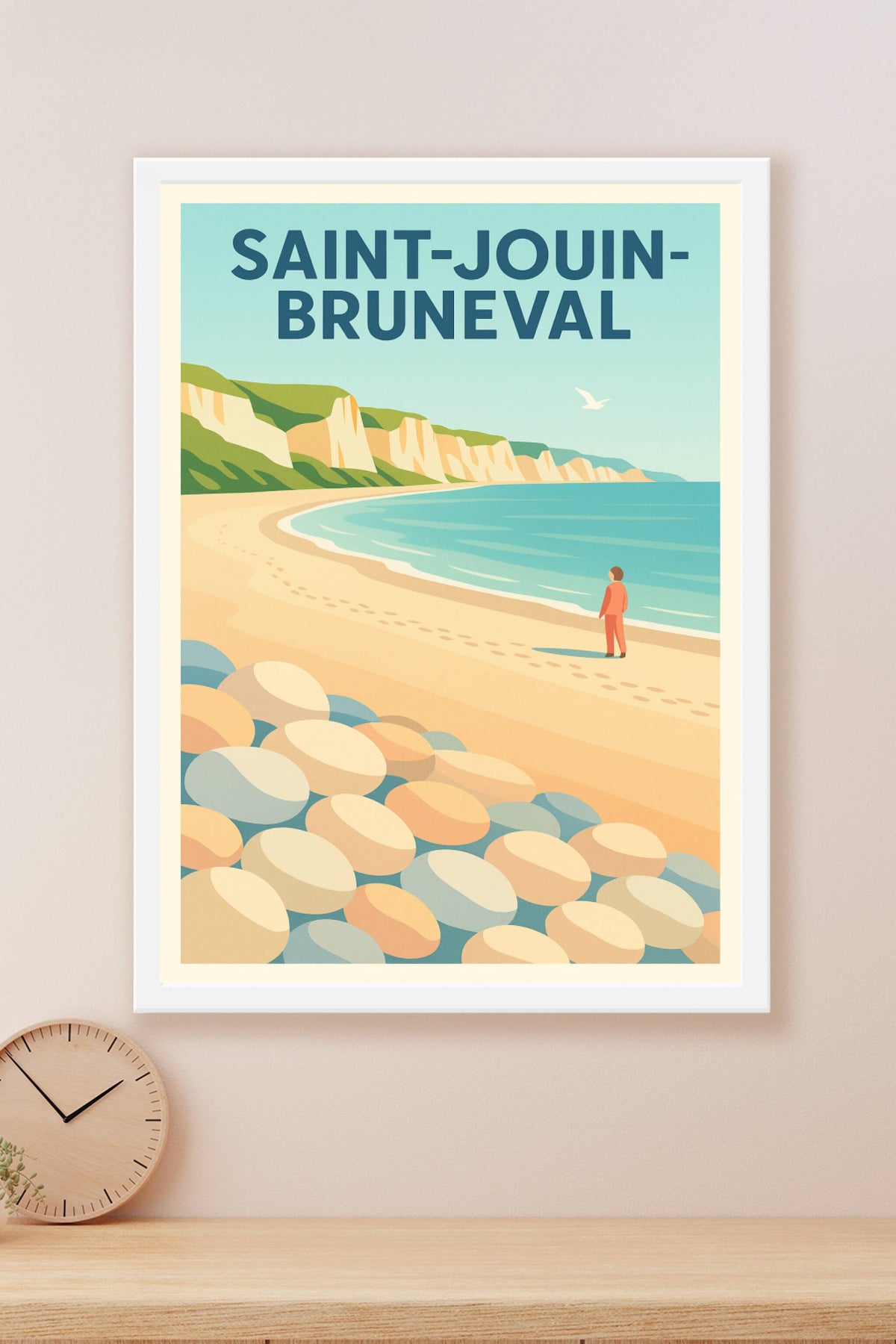Affiche Saint-Jouin-Bruneval — Sérénité au bord de la mer · poster d'art de Saint-Jouin-Bruneval