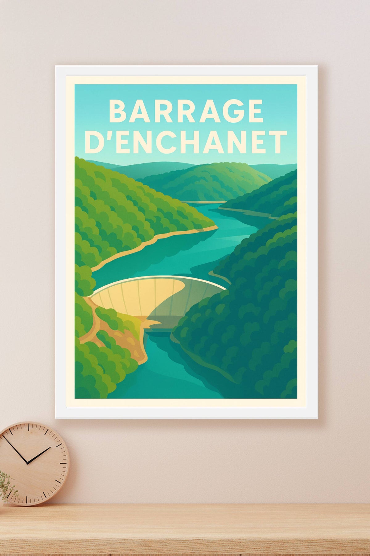 Affiche Enchanet — Harmonie naturelle au Barrage d'Enchanet · poster d'art de Enchanet