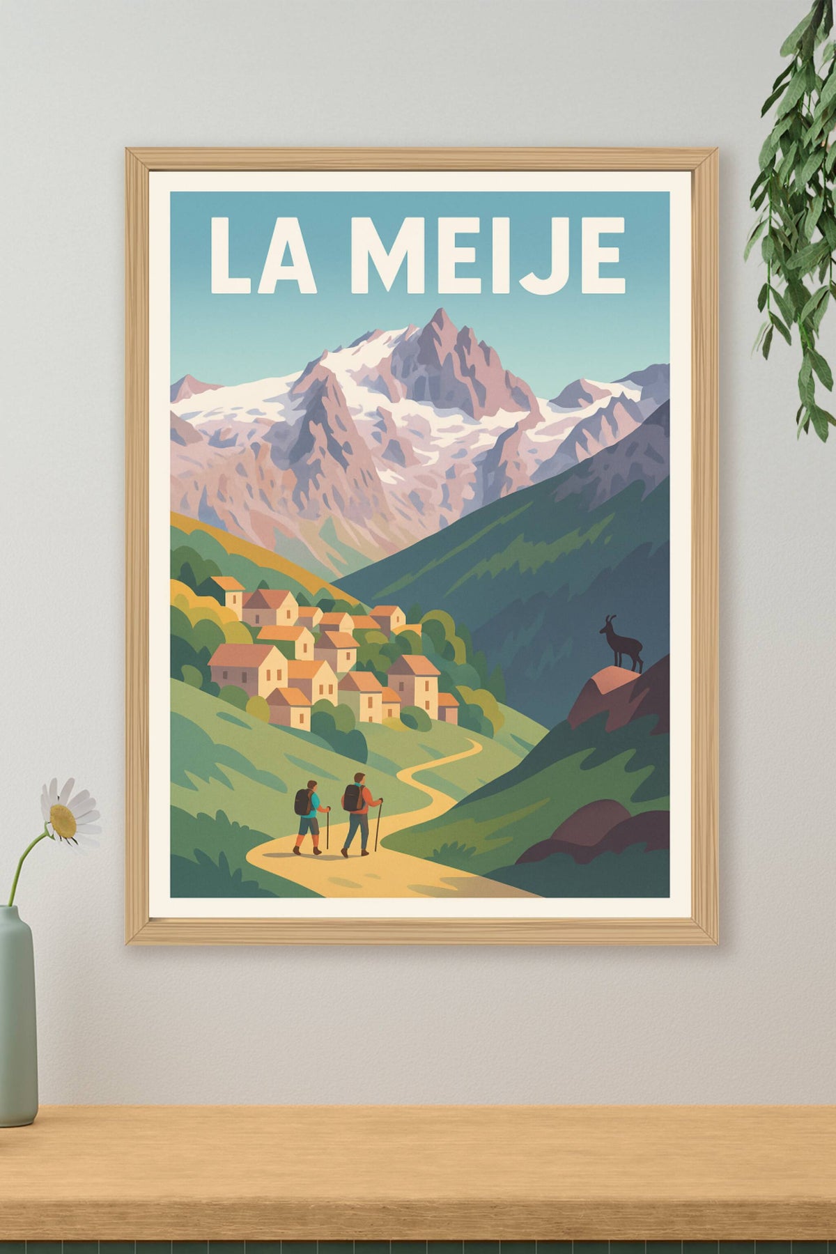 Affiche La Meije — Évasion et randonnée en montagne · poster d'art de La Meije