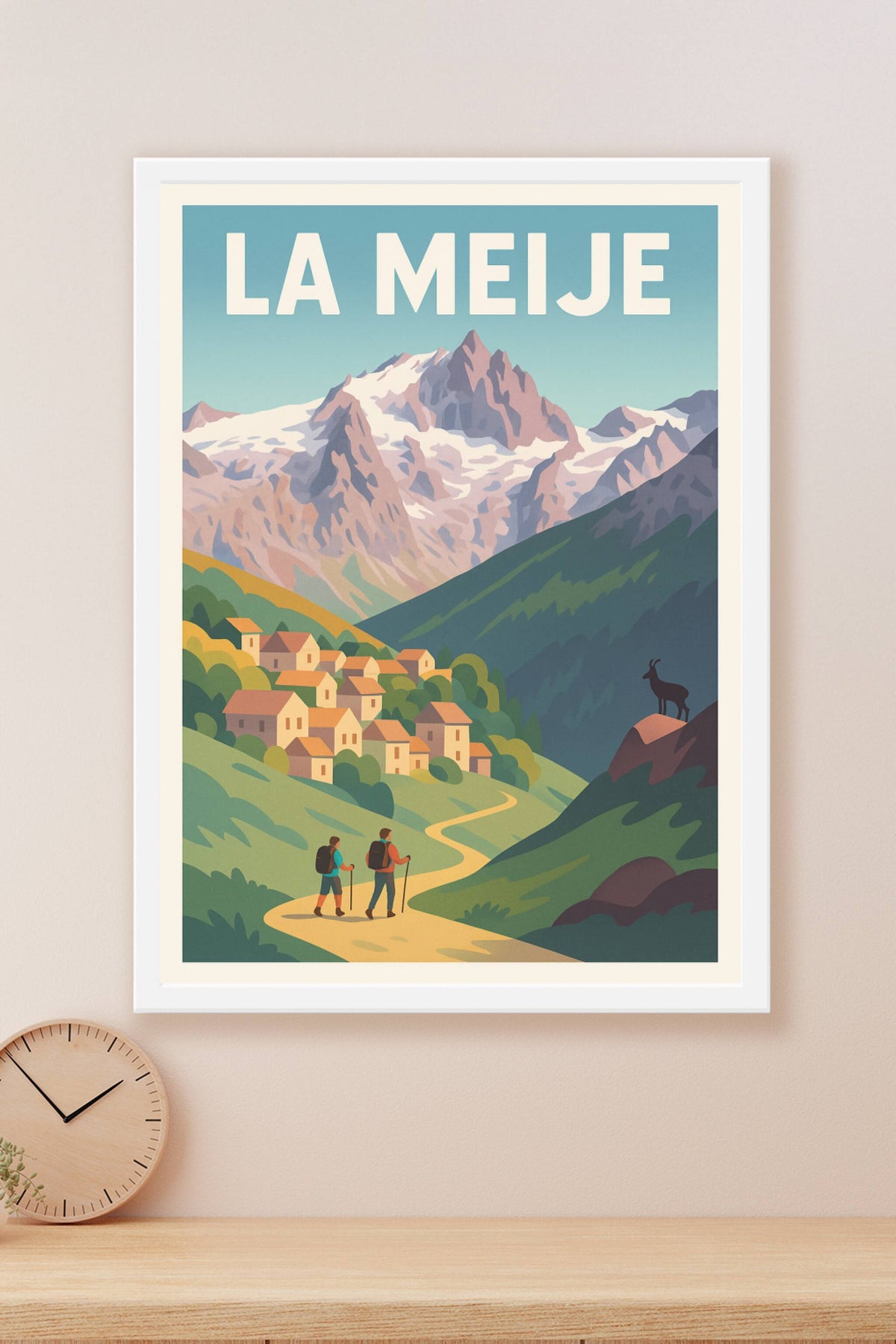 Affiche La Meije — Évasion et randonnée en montagne · poster d'art de La Meije
