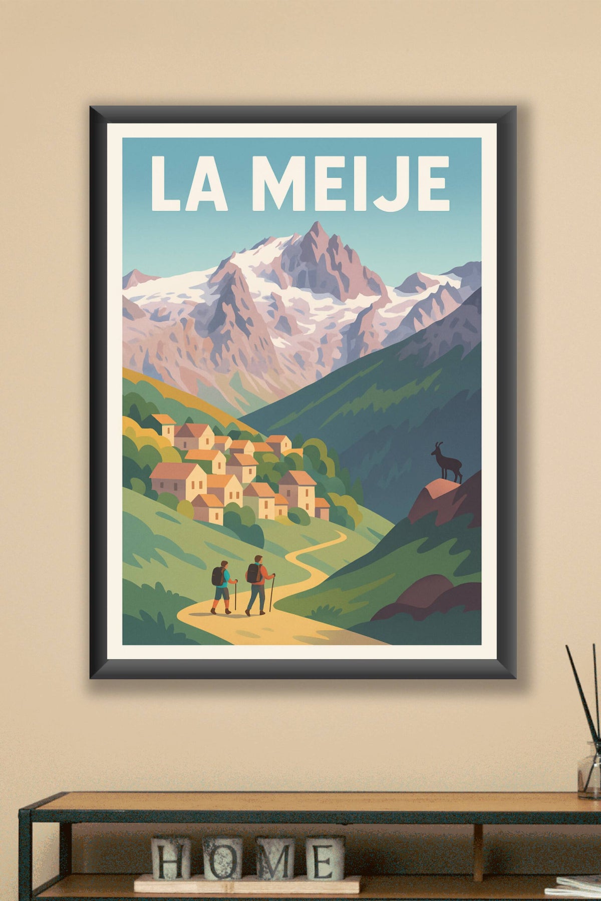 Affiche La Meije — Évasion et randonnée en montagne · poster d'art de La Meije