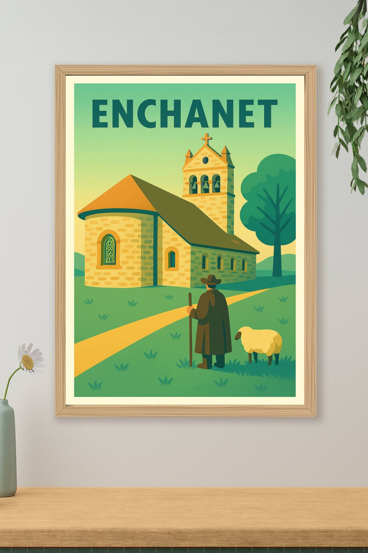 Affiche Enchanet — Charme et Sérénité d'un Village Authentique · poster d'art de Enchanet