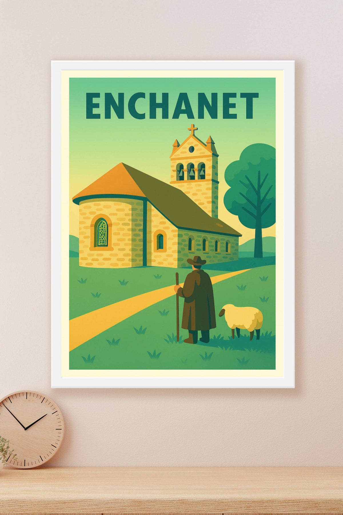 Affiche Enchanet — Charme et Sérénité d'un Village Authentique · poster d'art de Enchanet