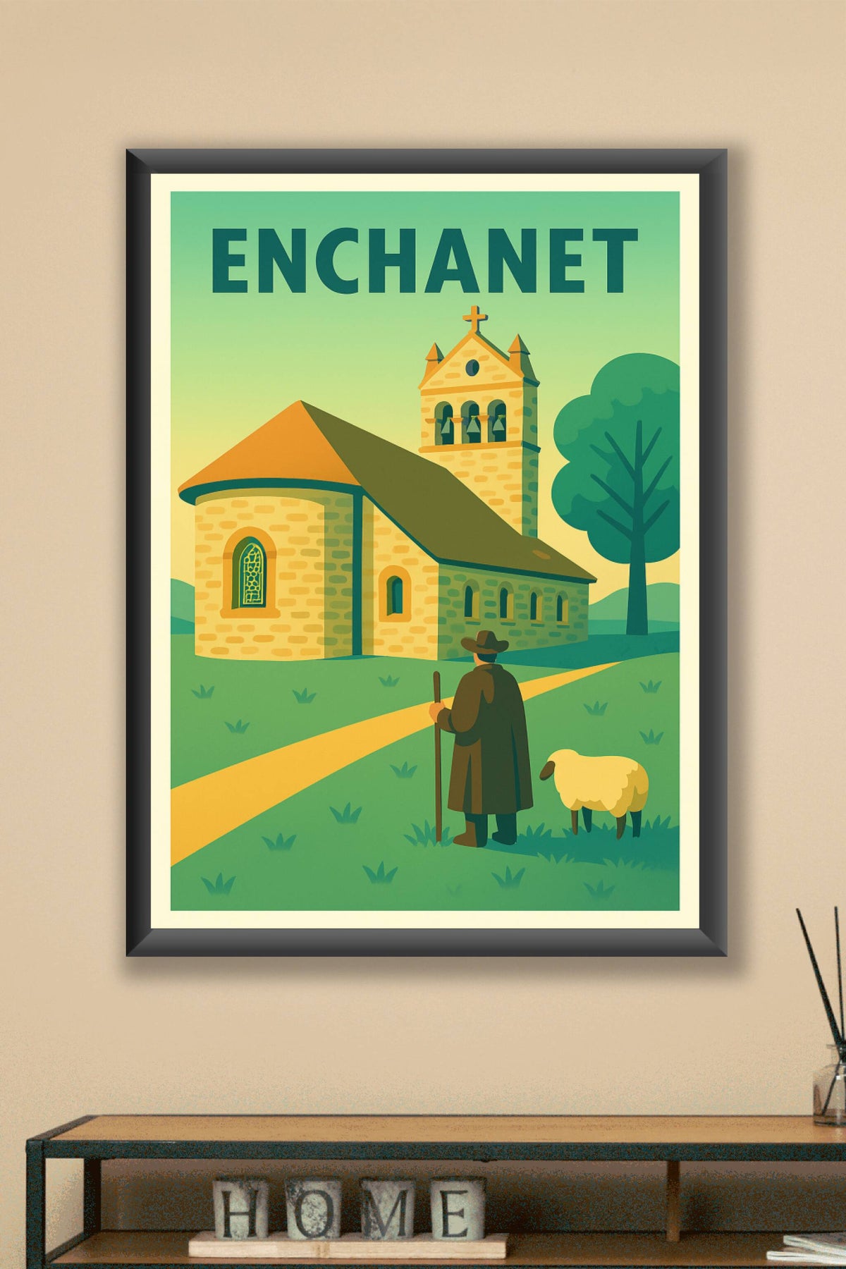 Affiche Enchanet — Charme et Sérénité d'un Village Authentique · poster d'art de Enchanet