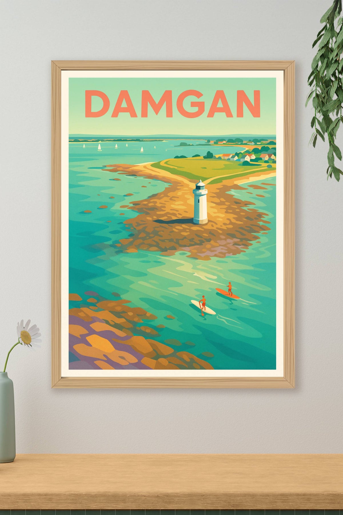 Affiche Damgan — Évasion côtière et lumière marine · poster d'art de Damgan