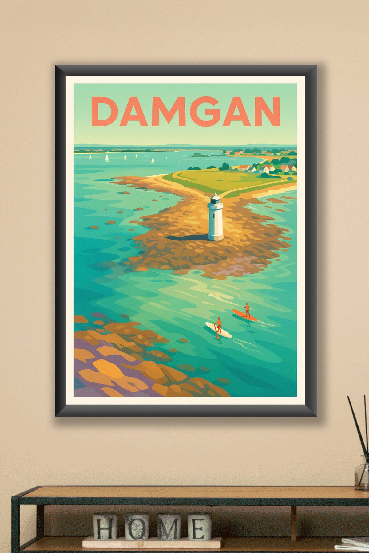 Affiche Damgan — Évasion côtière et lumière marine · poster d'art de Damgan