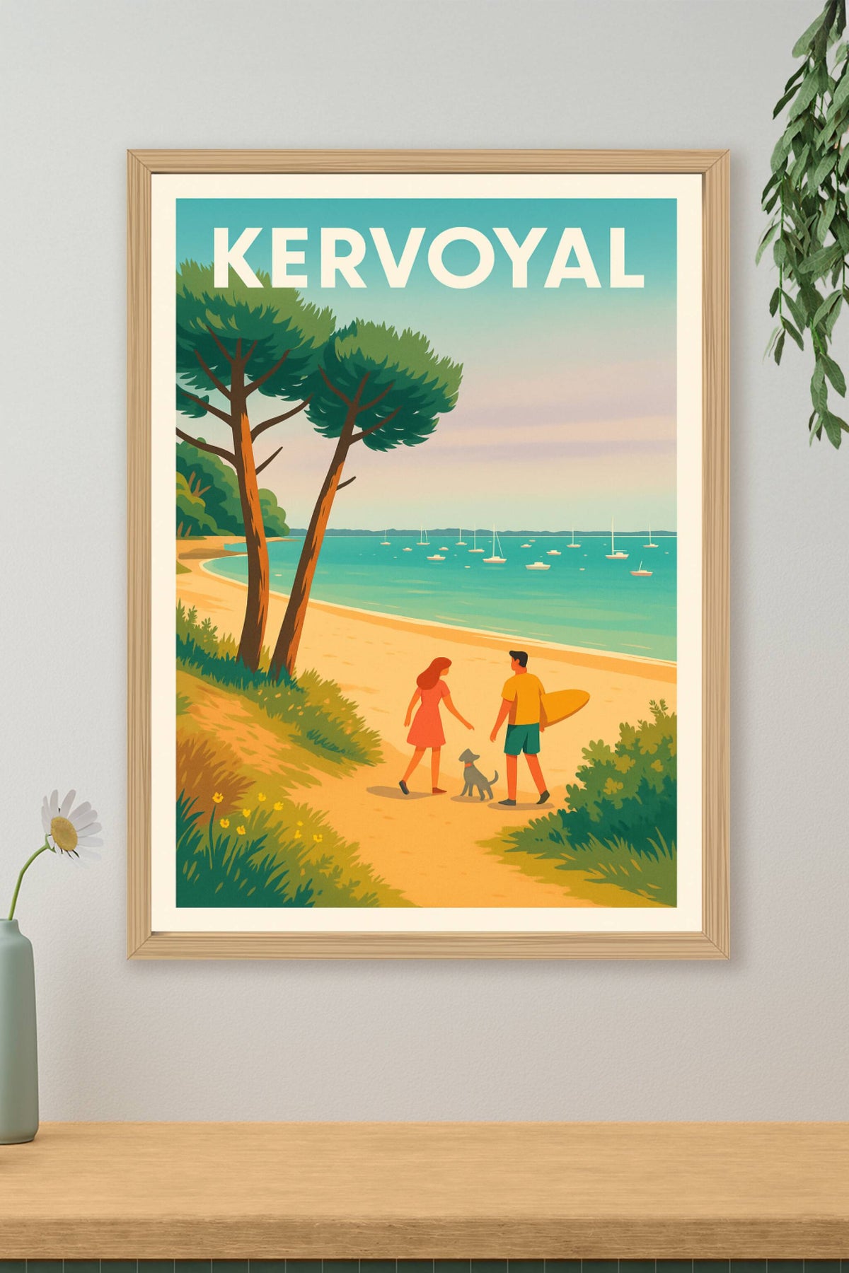 Affiche Kervoyal — Escapade nature au bord de la mer · poster d'art de Kervoyal
