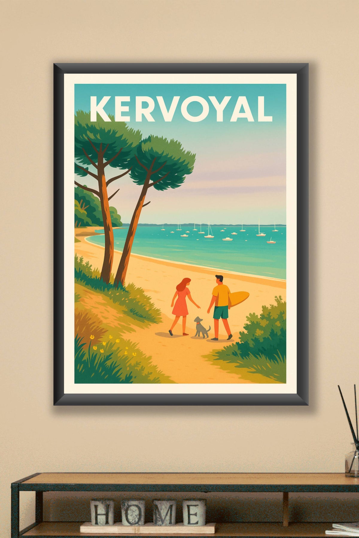 Affiche Kervoyal — Escapade nature au bord de la mer · poster d'art de Kervoyal