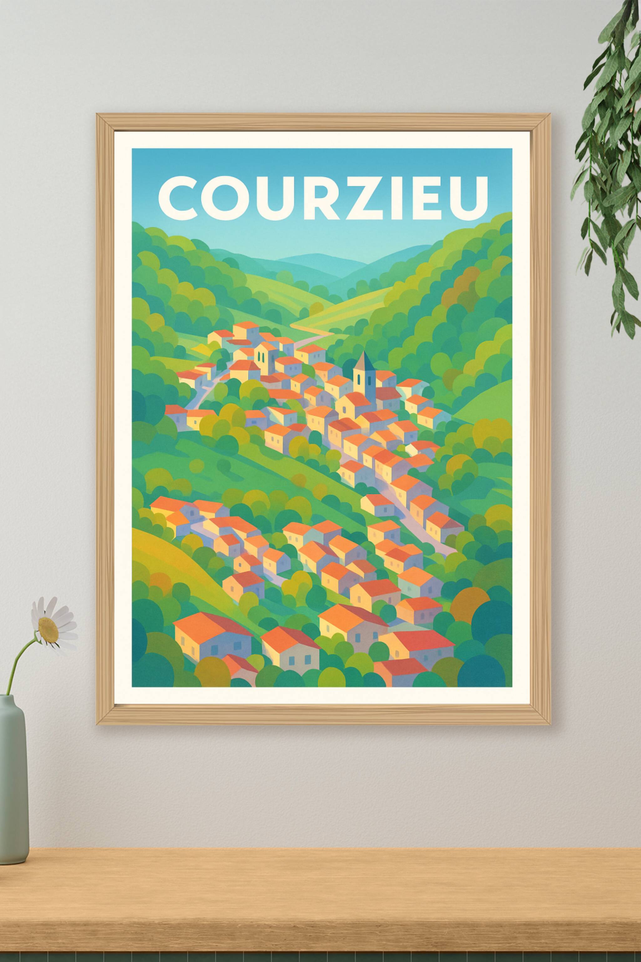 Affiche de Courzieu - Charme et sérénité au cœur des collines