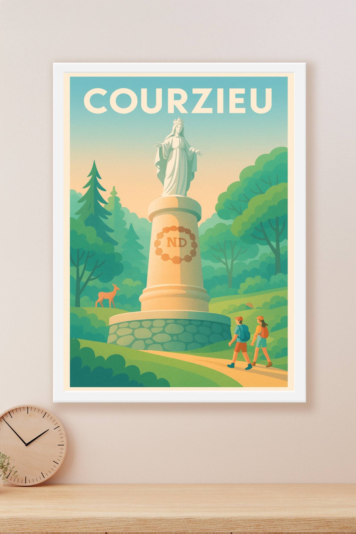 Affiche Courzieu — Invitation à la Nature et à la Randonnée · poster d'art de Courzieu