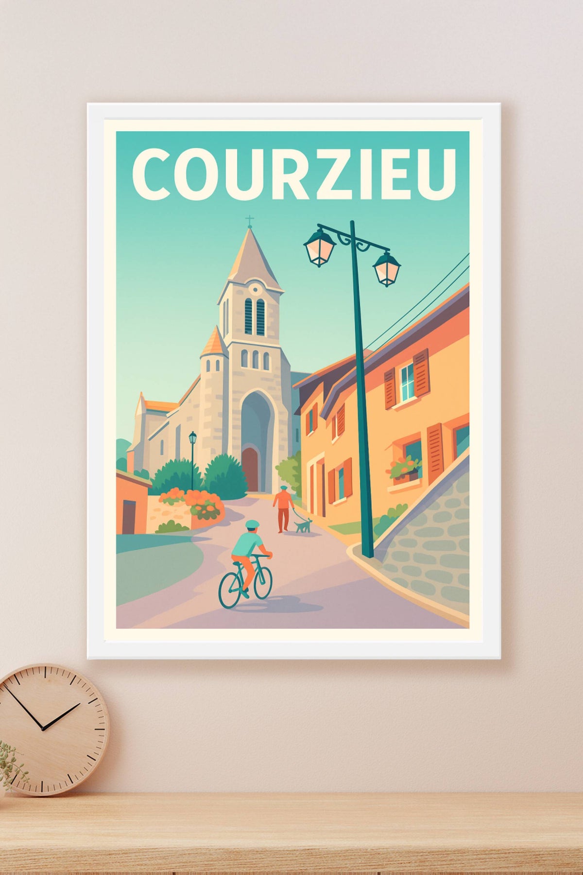 Affiche Courzieu — Charme tranquille au cœur du village · poster d'art de Courzieu