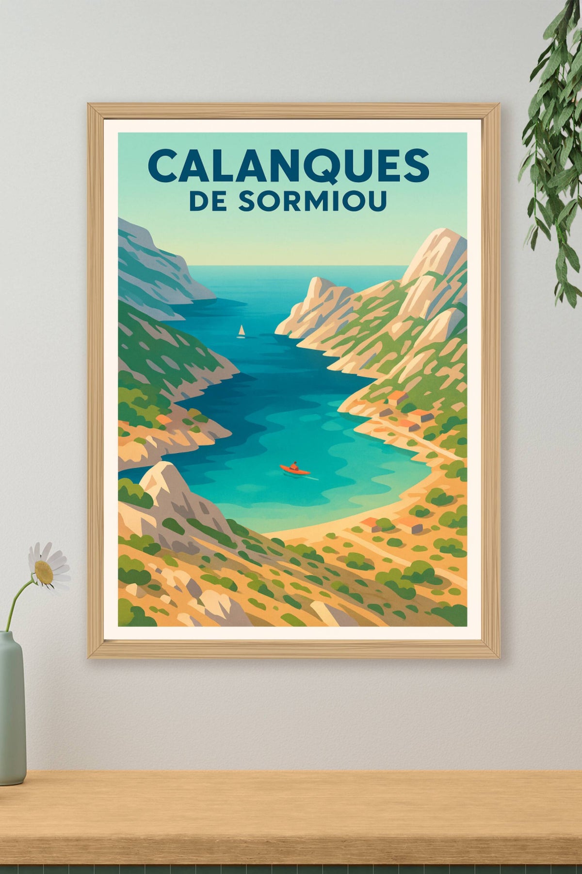 Affiche Calanques de Sormiou — Évasion méditerranéenne · poster d'art de Calanques de Sormiou