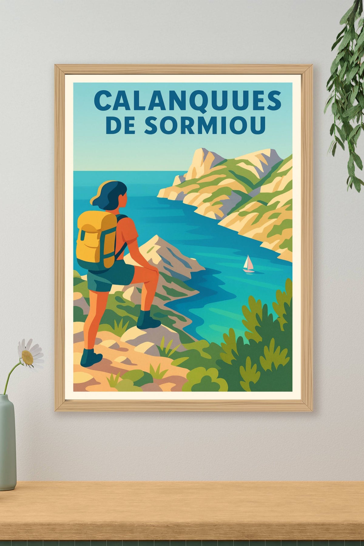 Affiche Calanques de Sormiou — Émerveillement naturel en Méditerranée · poster d'art de Calanques de Sormiou