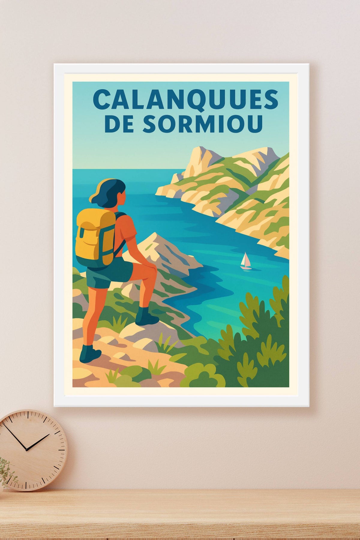 Affiche Calanques de Sormiou — Émerveillement naturel en Méditerranée · poster d'art de Calanques de Sormiou